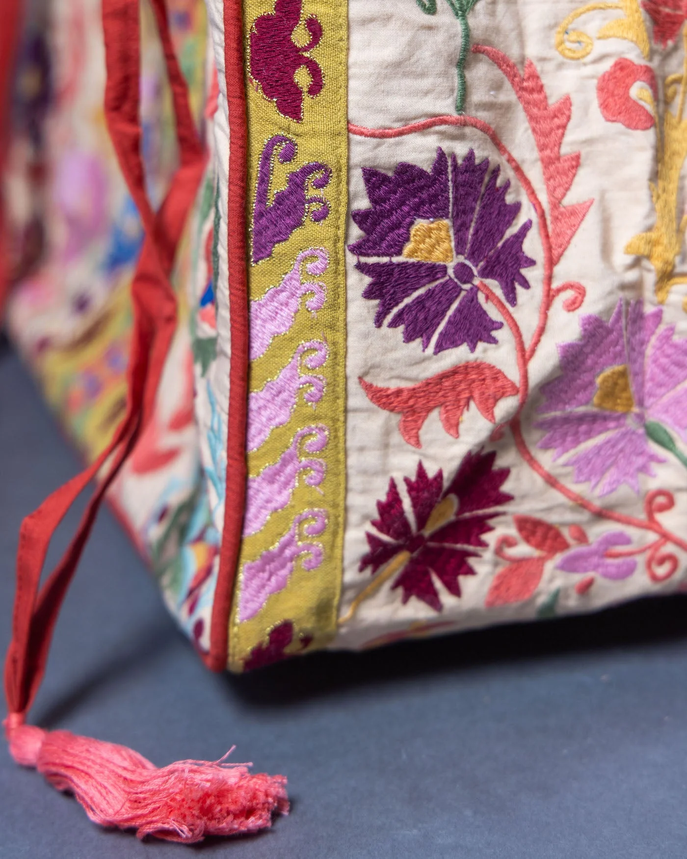 Abbey Floral Embroidered Carry-All Tote Bag - Image 5
