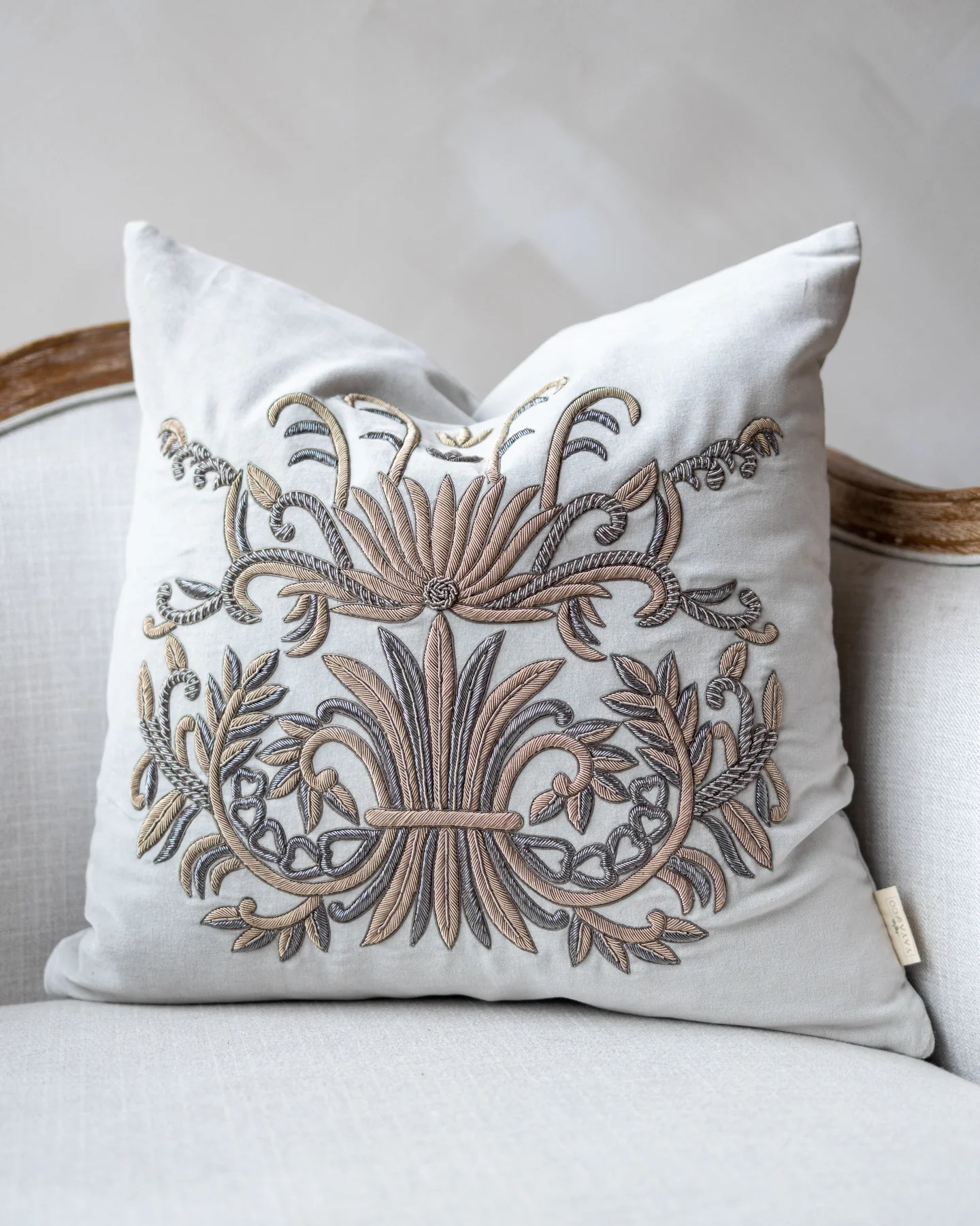 Amber Organic Cotton Velvet Throw Pillow