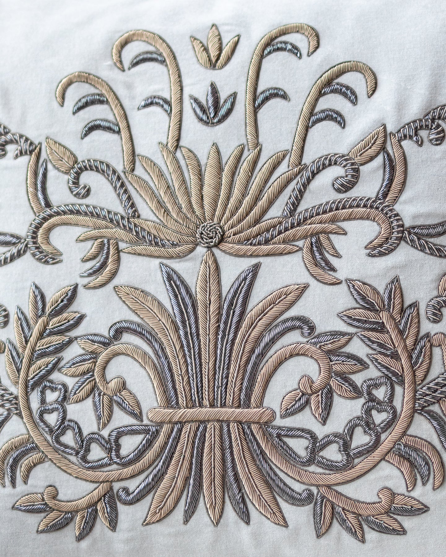 Amber Organic Cotton Velvet Throw Pillow - Image 3