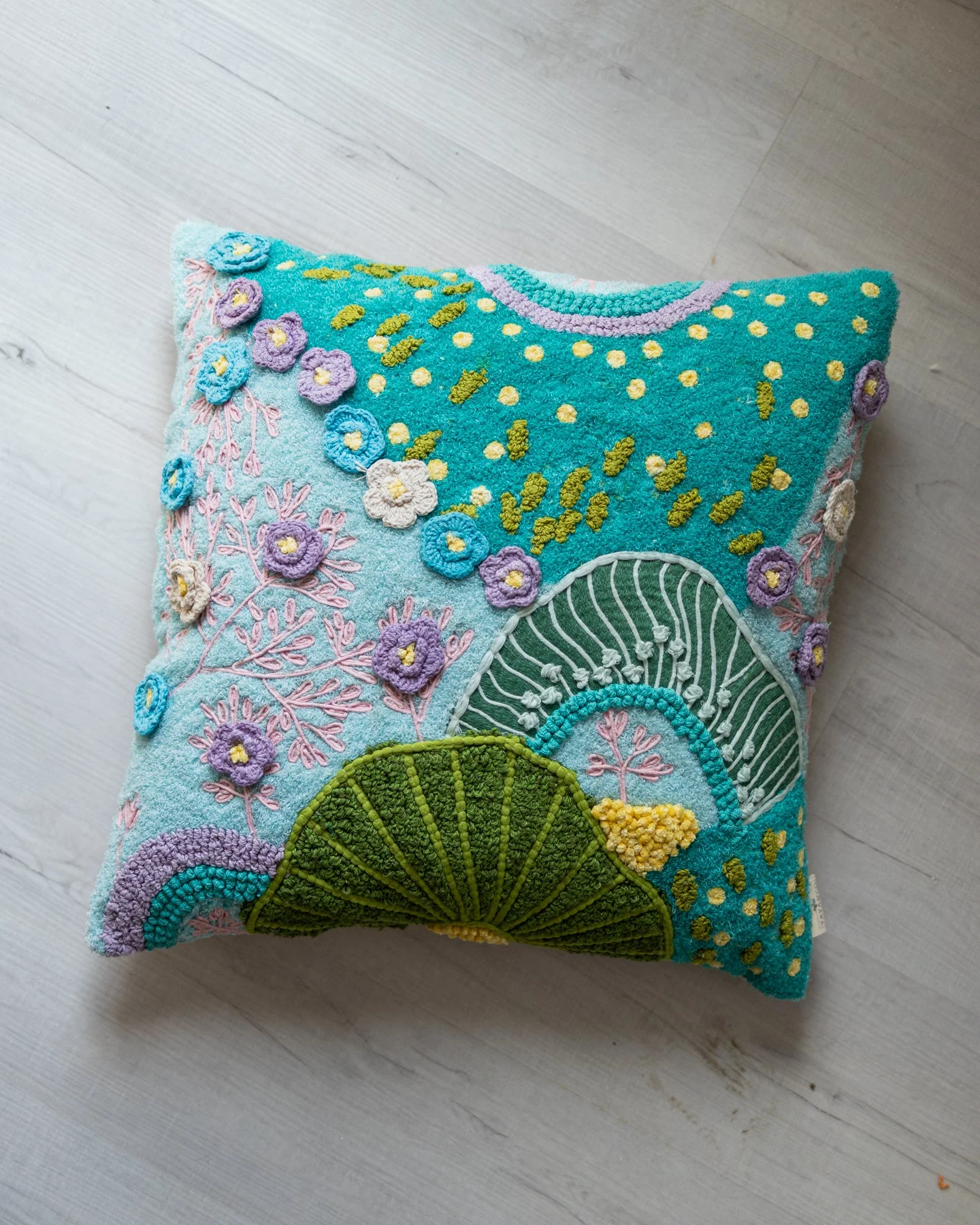 Ariel Organic Cotton Abstract Throw Pillow - Image 3