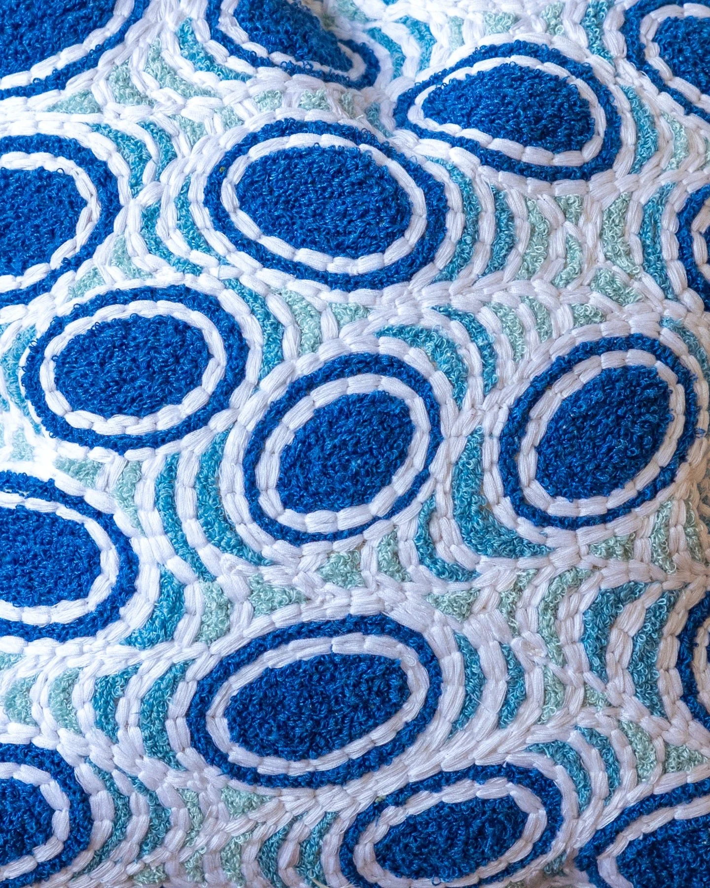Azzurro Organic Cotton Throw Pillow - Image 3