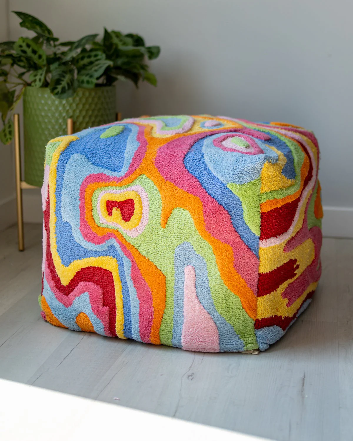 Bellows Bundle: Square Pillow, Lumbar Pillow, Rug, Pouf - Image 3