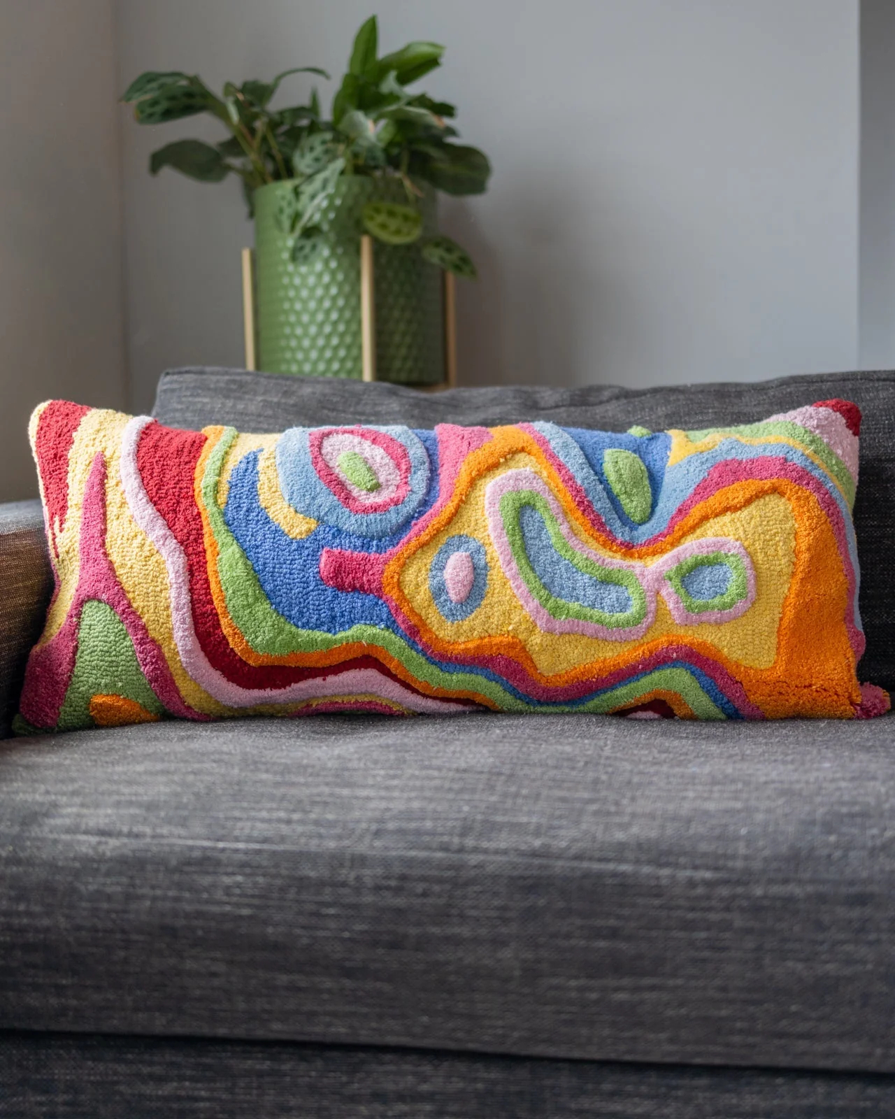 Bellows Bundle: Square Pillow, Lumbar Pillow, Rug, Pouf - Image 7