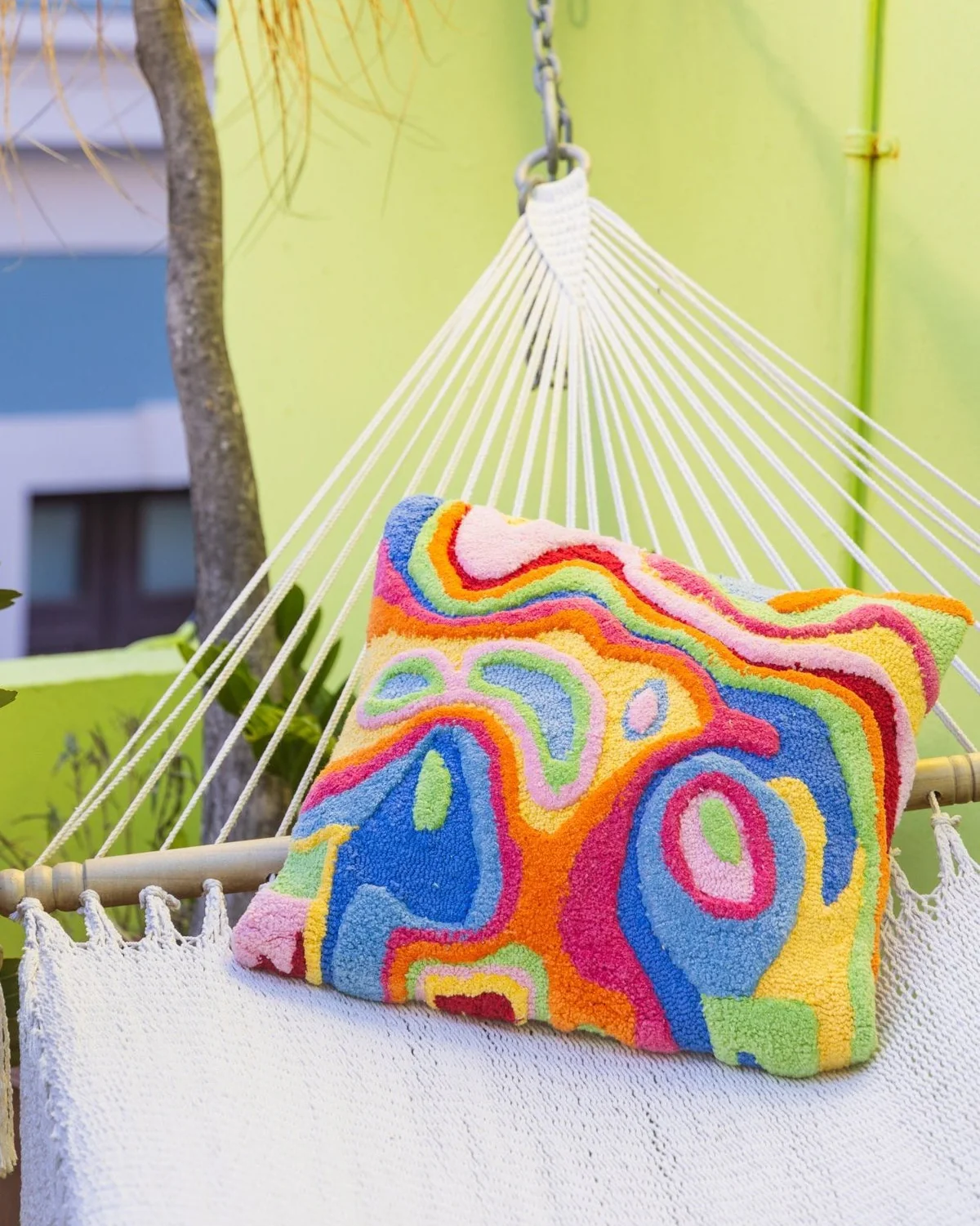 Bellows Organic Cotton Abstract Throw Pillow - Image 5