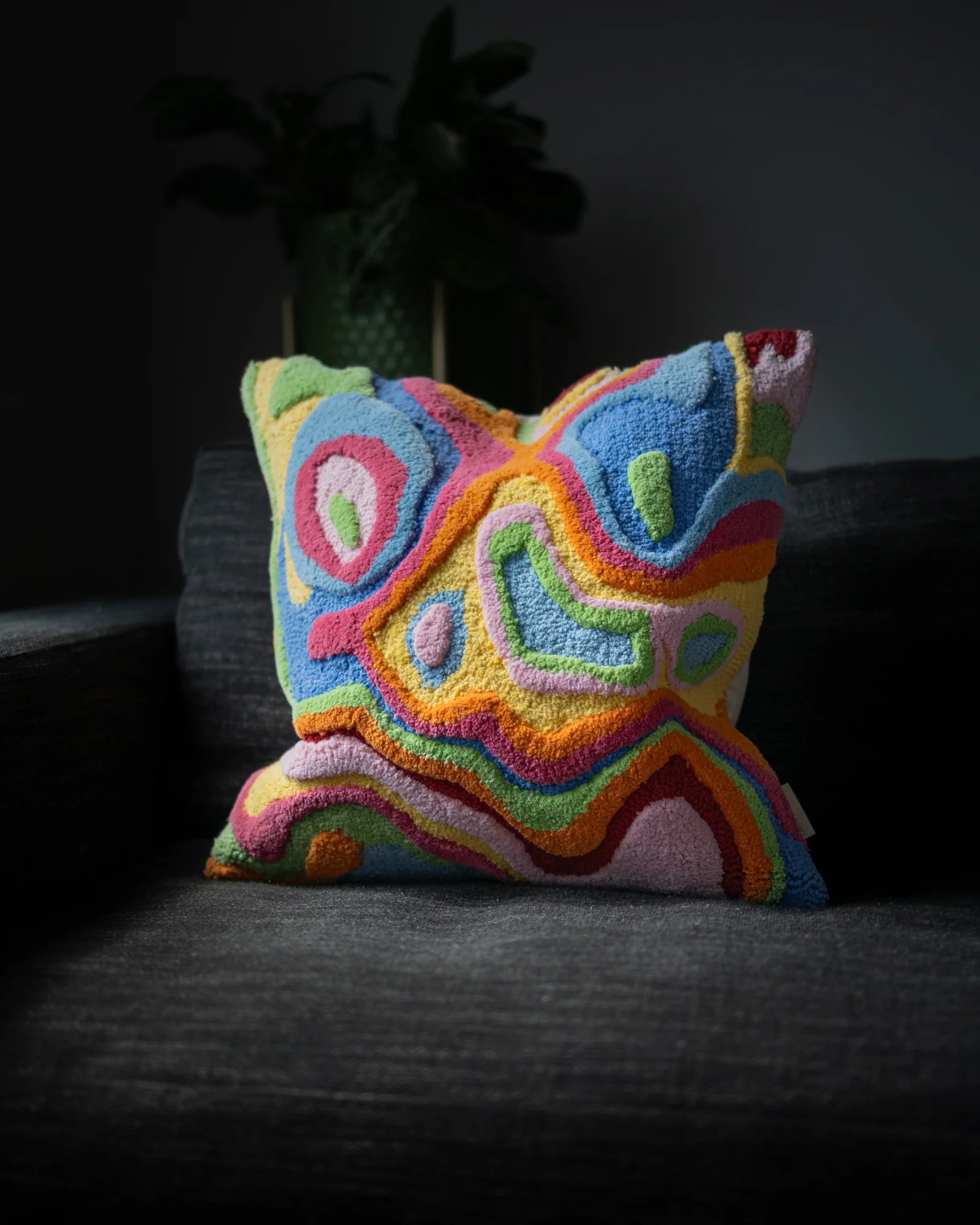 Bellows Organic Cotton Abstract Throw Pillow - Image 6