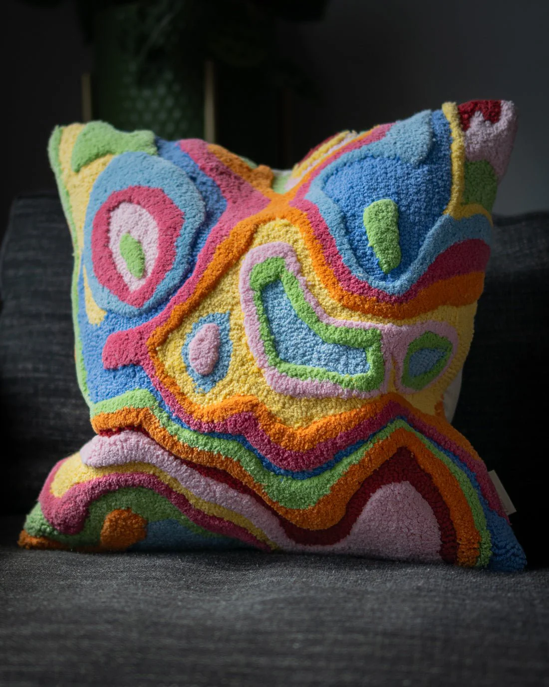 Bellows Organic Cotton Abstract Throw Pillow - Image 7