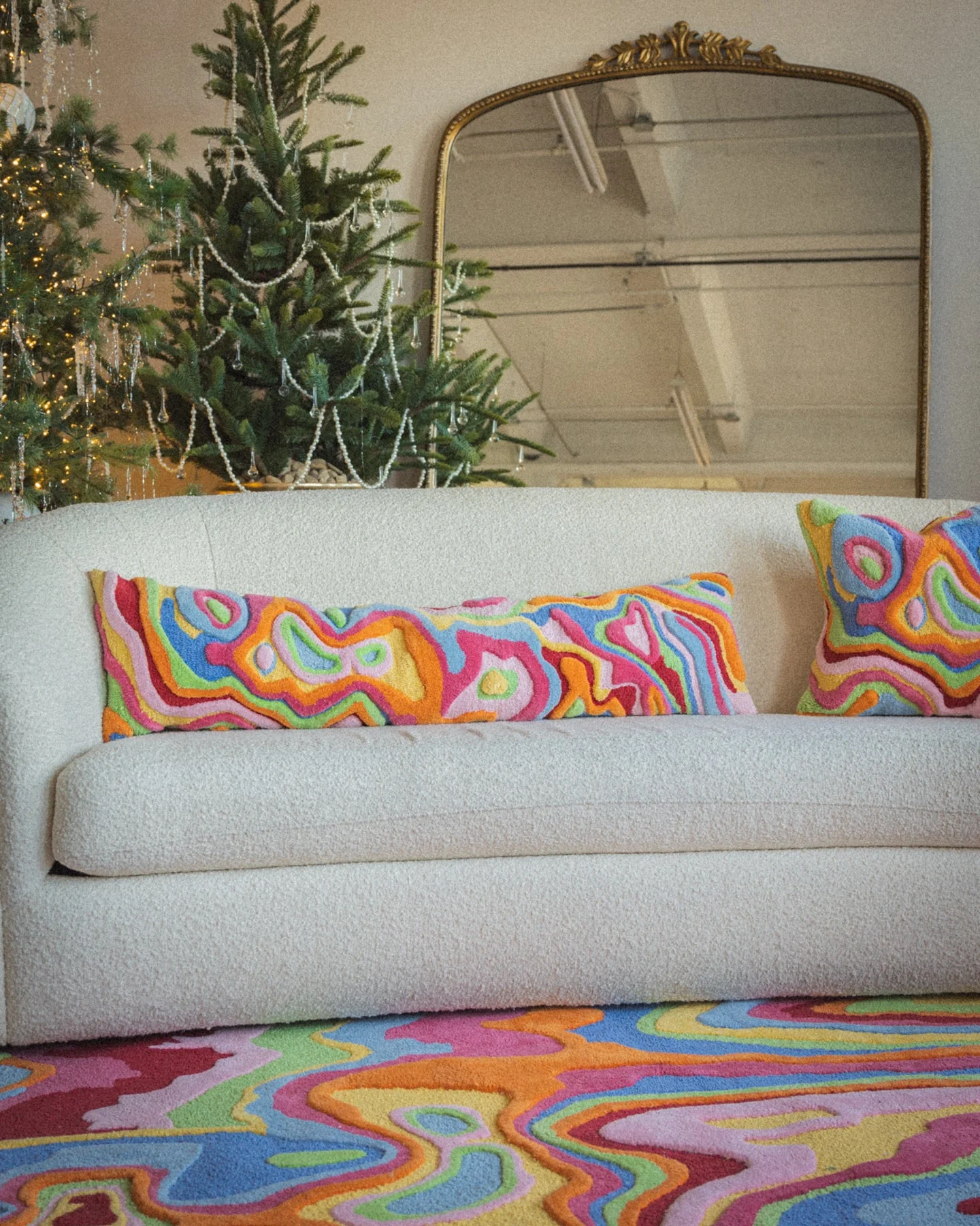 Bellows Organic Cotton Handmade Colorful Tufted Abstract Rug - Image 7