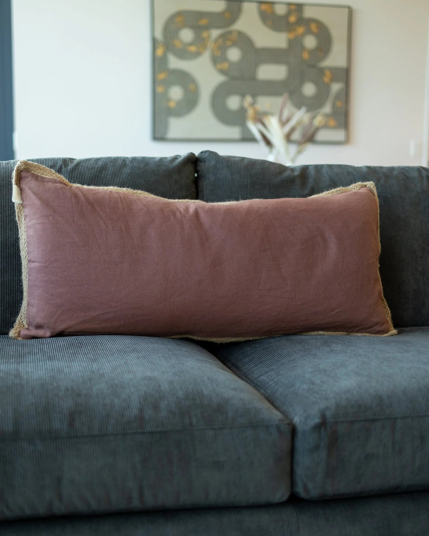 Burrow Organic Jute and Linen Lumbar Pillow - Image 3