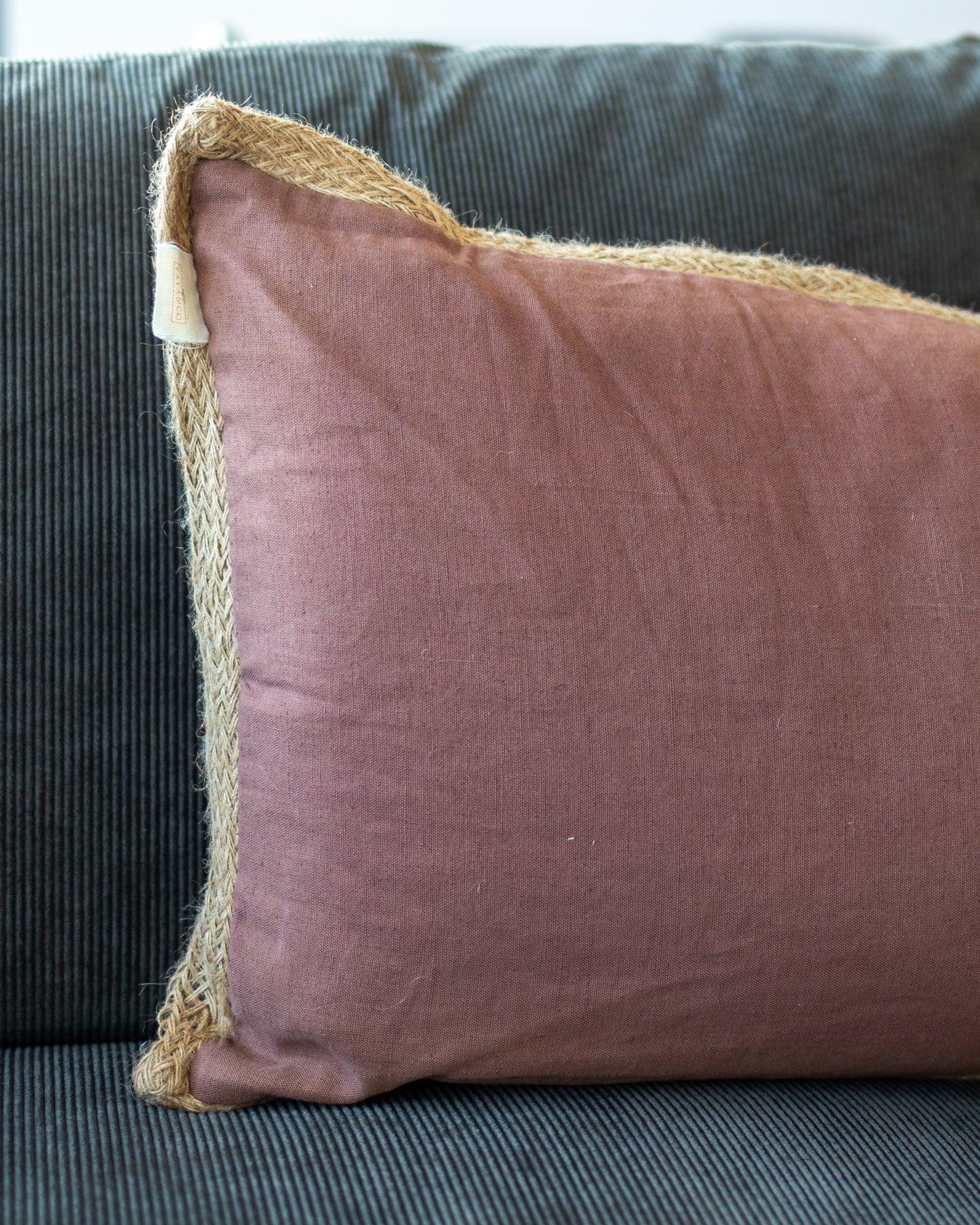 Burrow Organic Jute and Linen Lumbar Pillow - Image 4