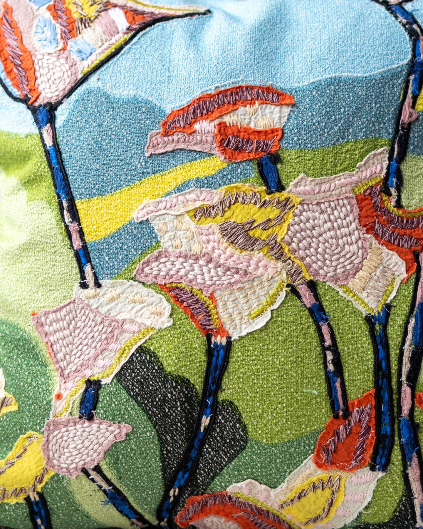 Callie Organic Cotton Floral Throw Pillow - Image 2