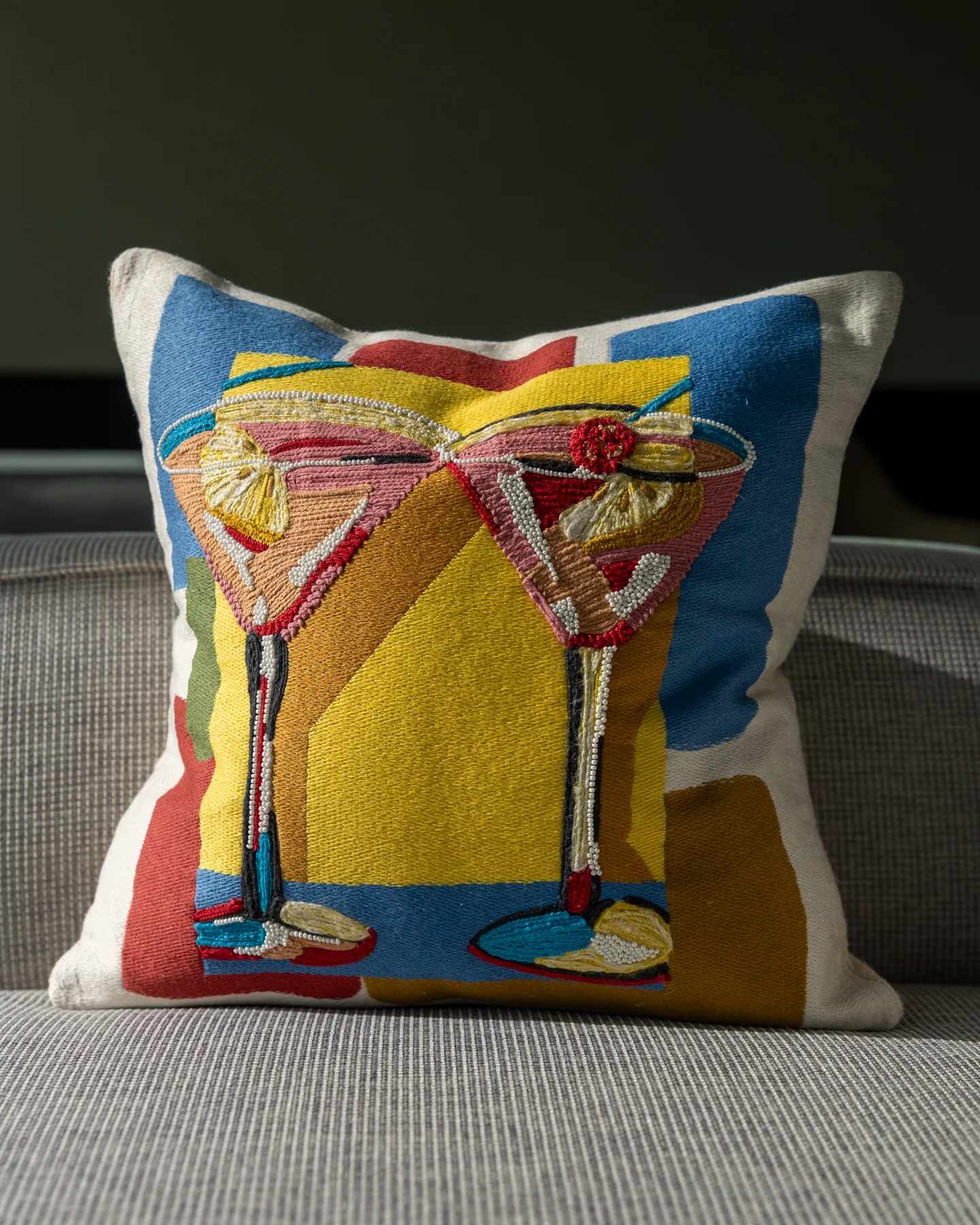 Carrie Organic Cotton Cosmopolitan Throw Pillow - Image 3