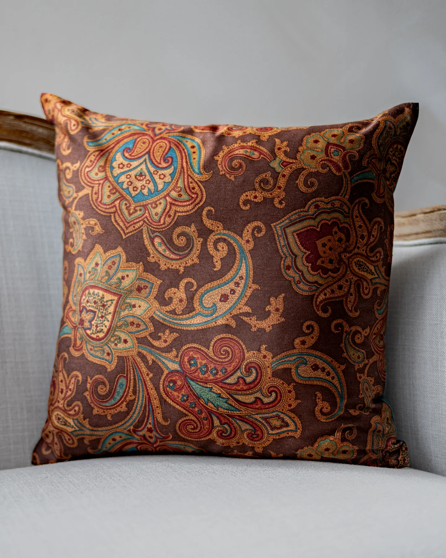 Charles Traditional Paisley Throw Pillow - Image 2