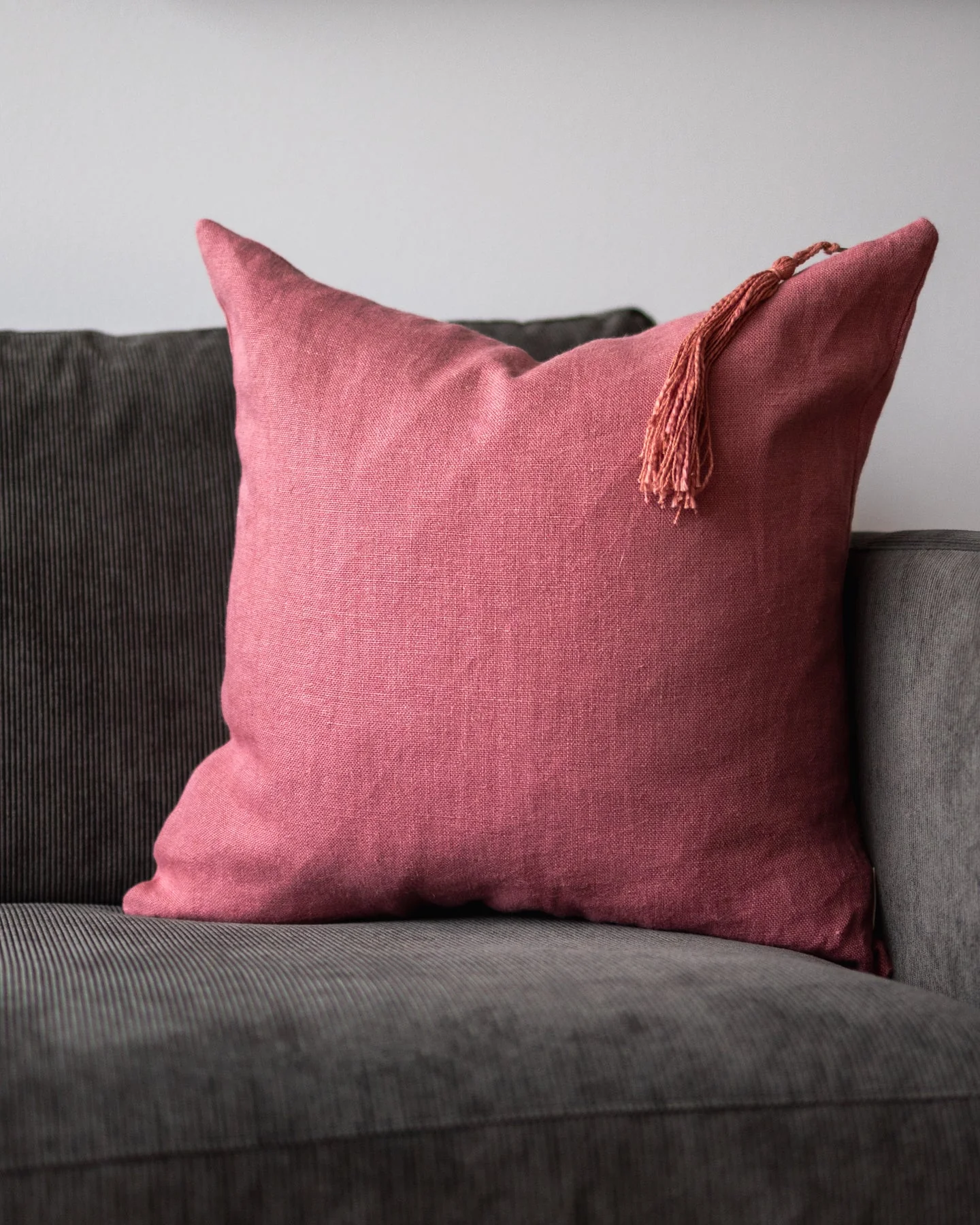 Chiara Organic Linen Throw Pillow - Image 11
