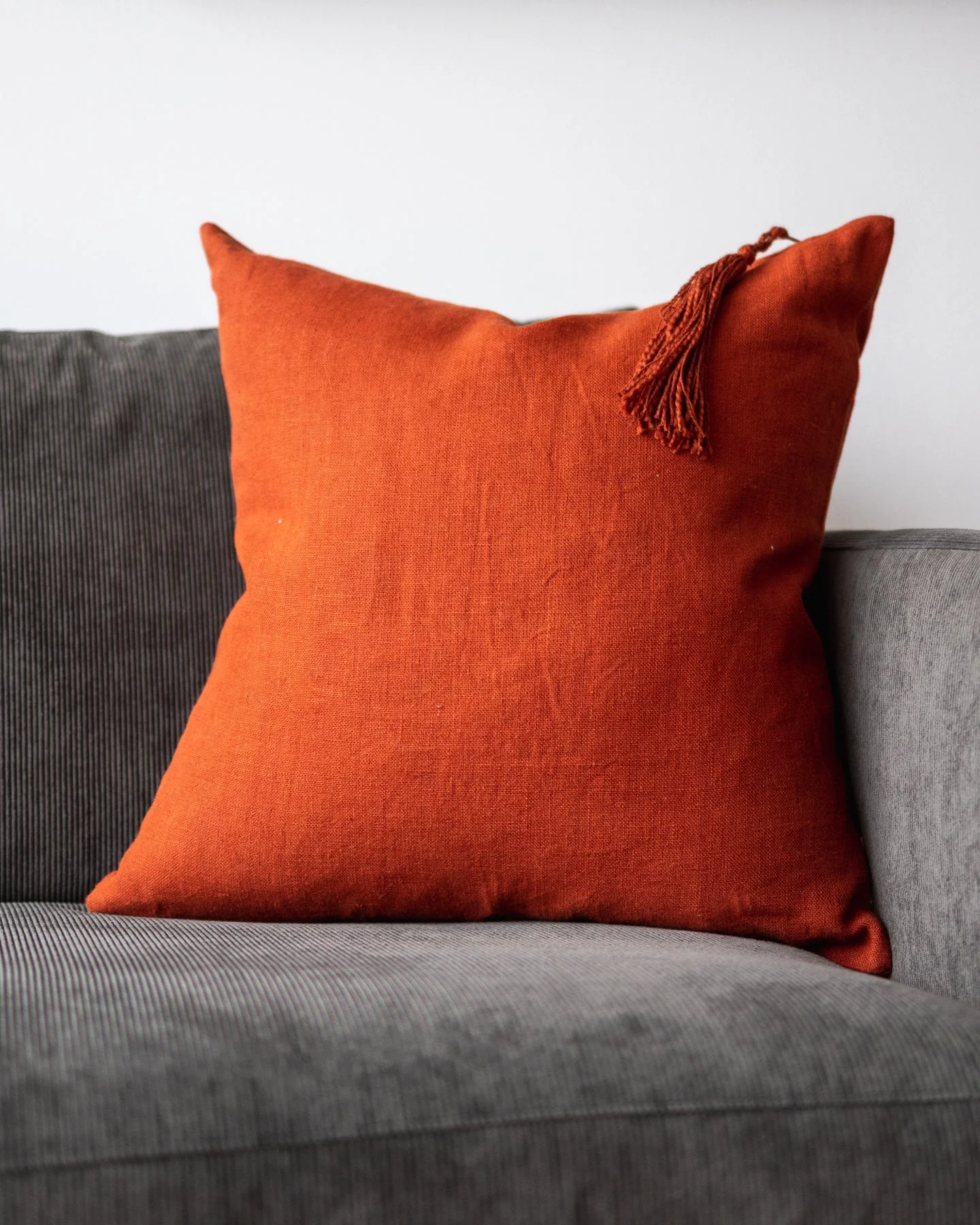 Chiara Organic Linen Throw Pillow - Image 5
