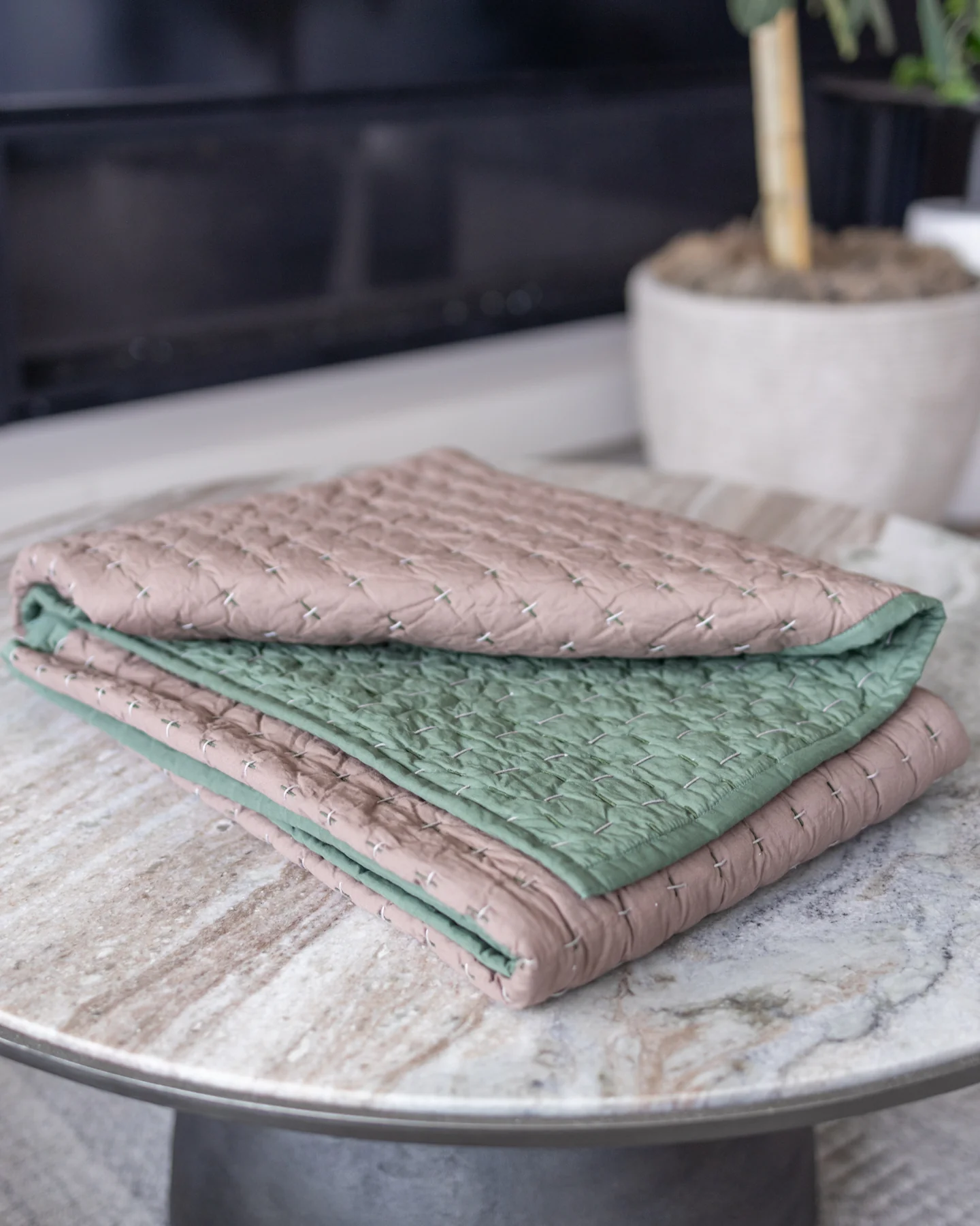 Claude Organic Cotton Reversible Baby and Kids Quilt Blanket - Image 3