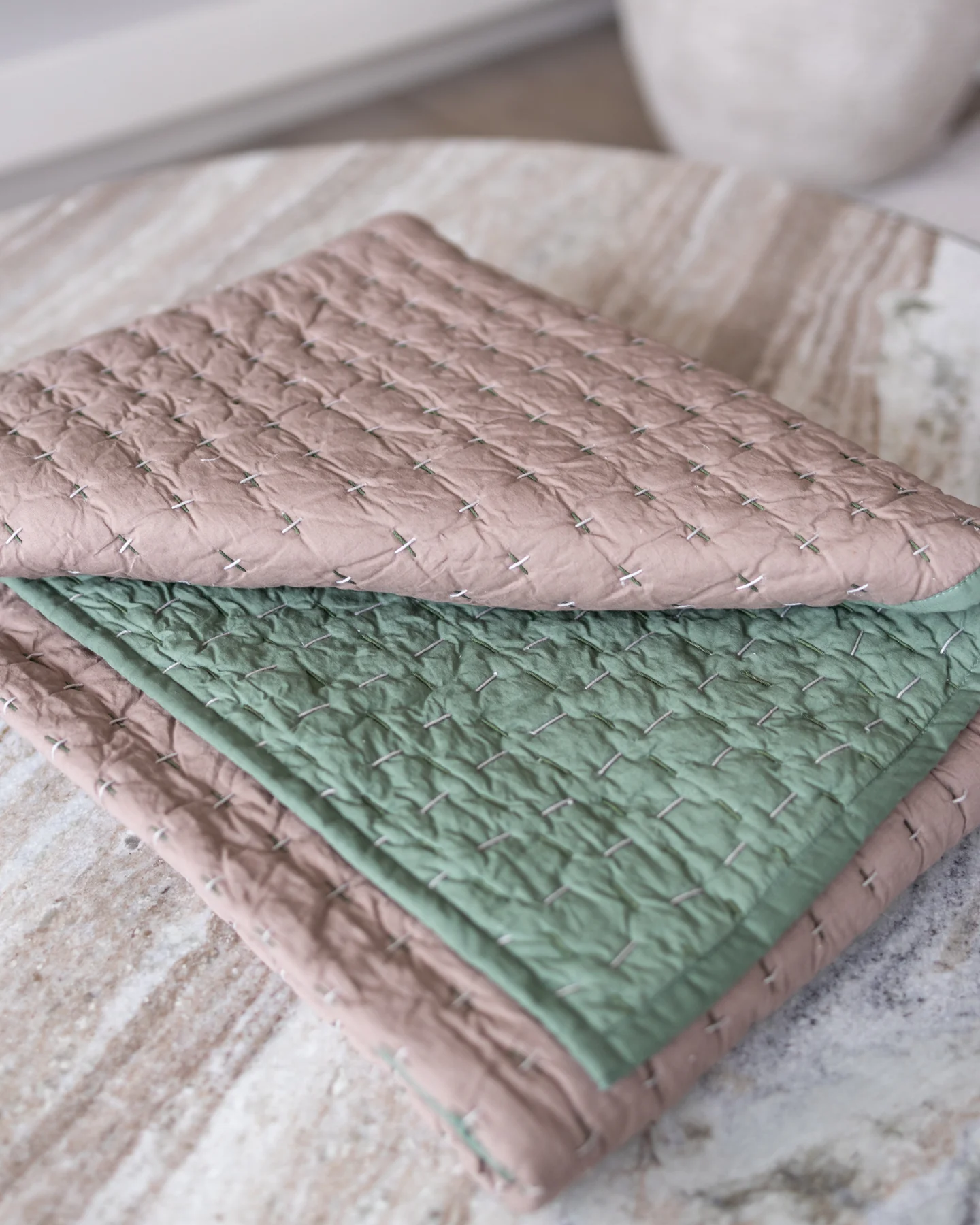 Claude Organic Cotton Reversible Baby and Kids Quilt Blanket - Image 4