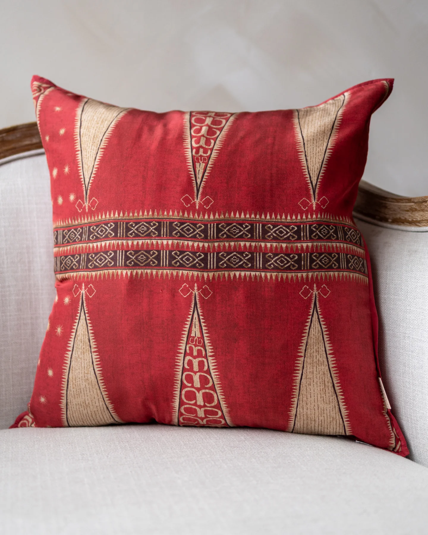 Clay Organic Silk Throw Pillow - Image 3