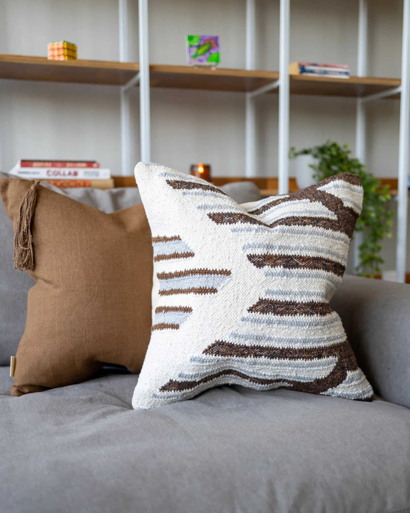 Croix Organic Cotton Kilim Throw Pillow - Image 4