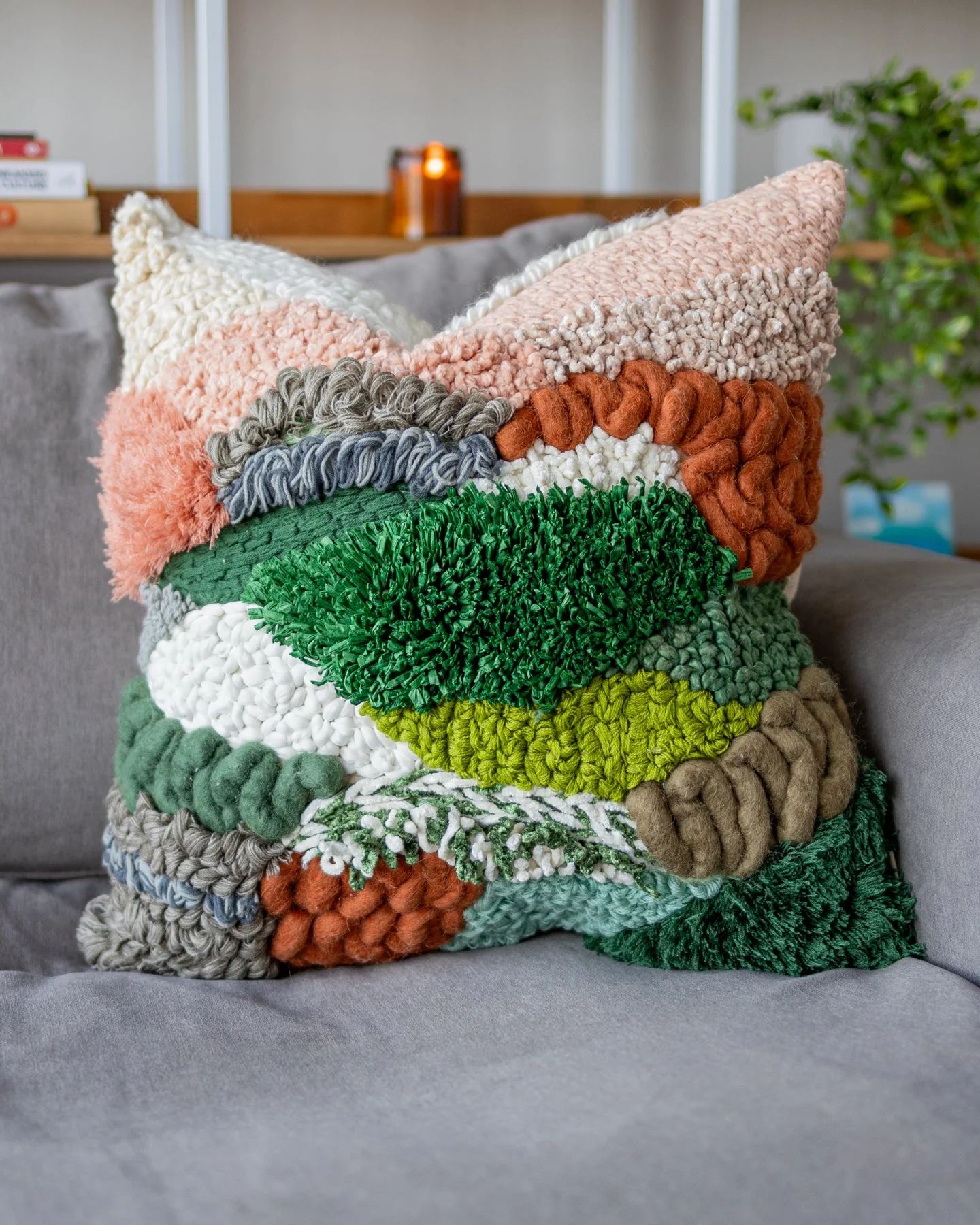 Cypress Organic Cotton Abstract Throw Pillow