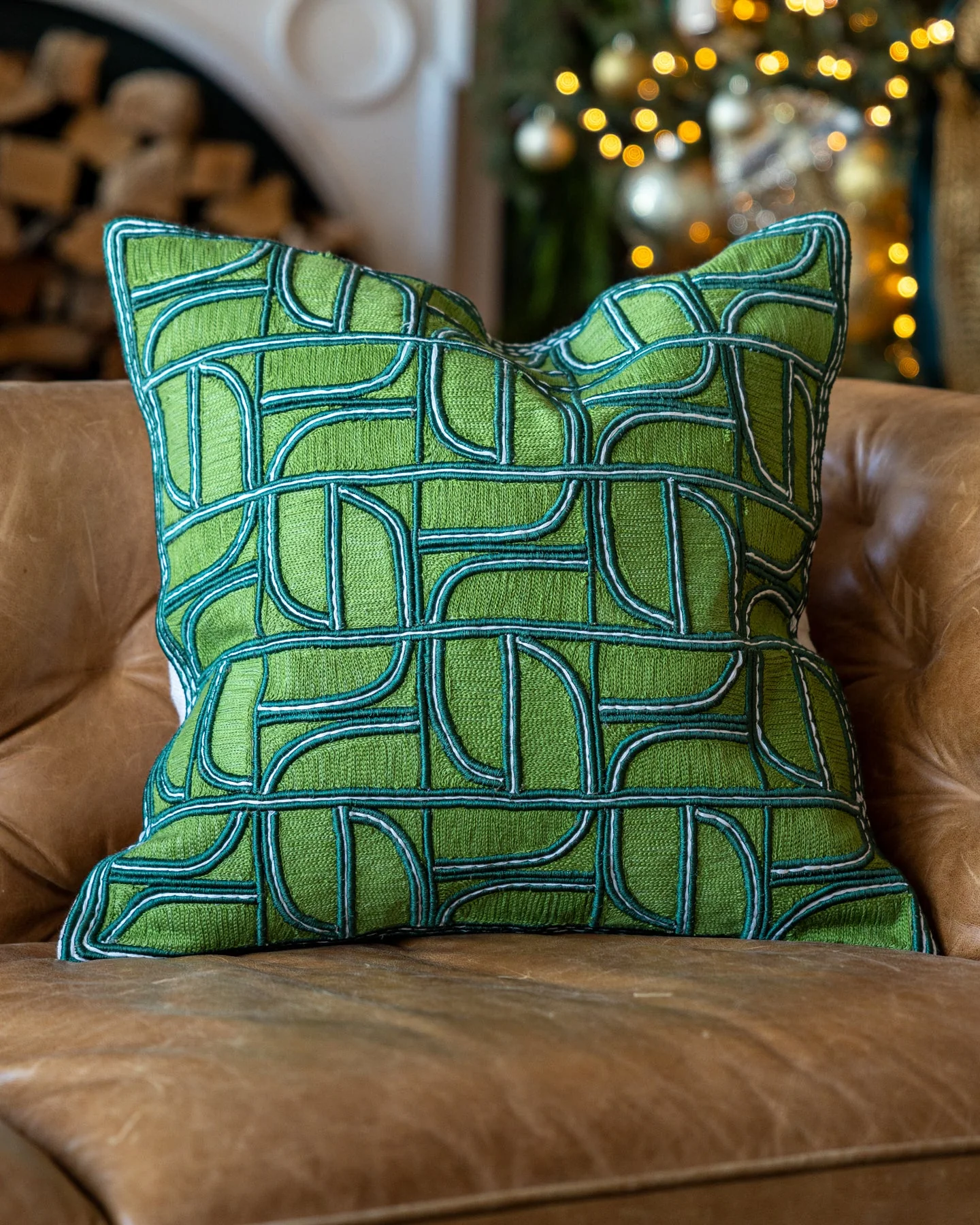 Daphne Organic Cotton Throw Pillow - Image 3