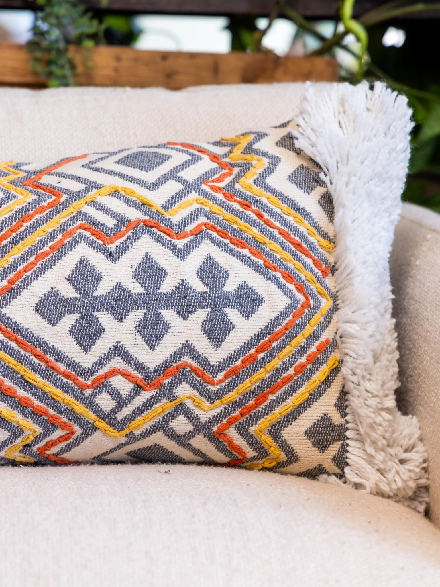Edgar Organic Cotton Lumbar Pillow - Image 3