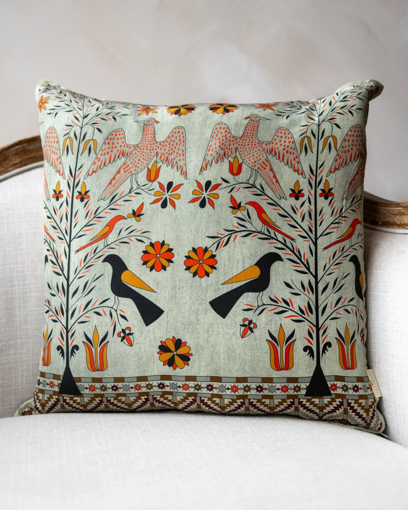 Ellen Organic Silk Throw Pillow - Image 3