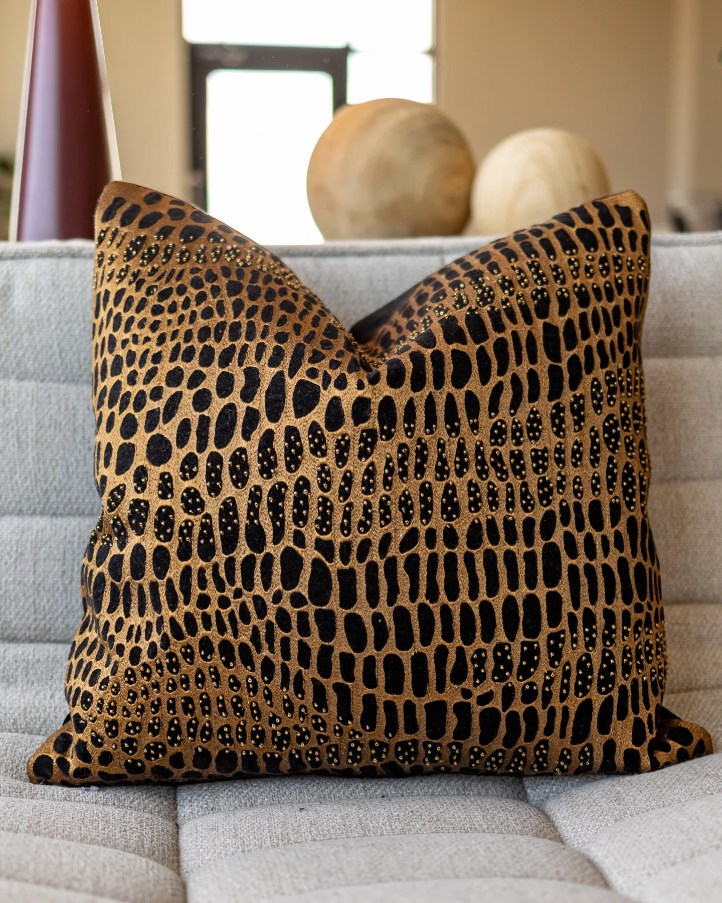 Estelle Organic Cotton Velvet Throw Pillow