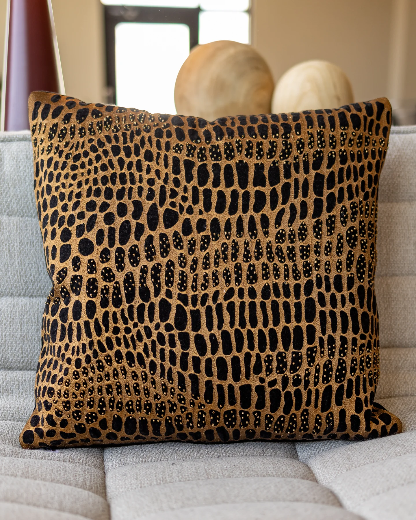 Estelle Organic Cotton Velvet Throw Pillow - Image 3