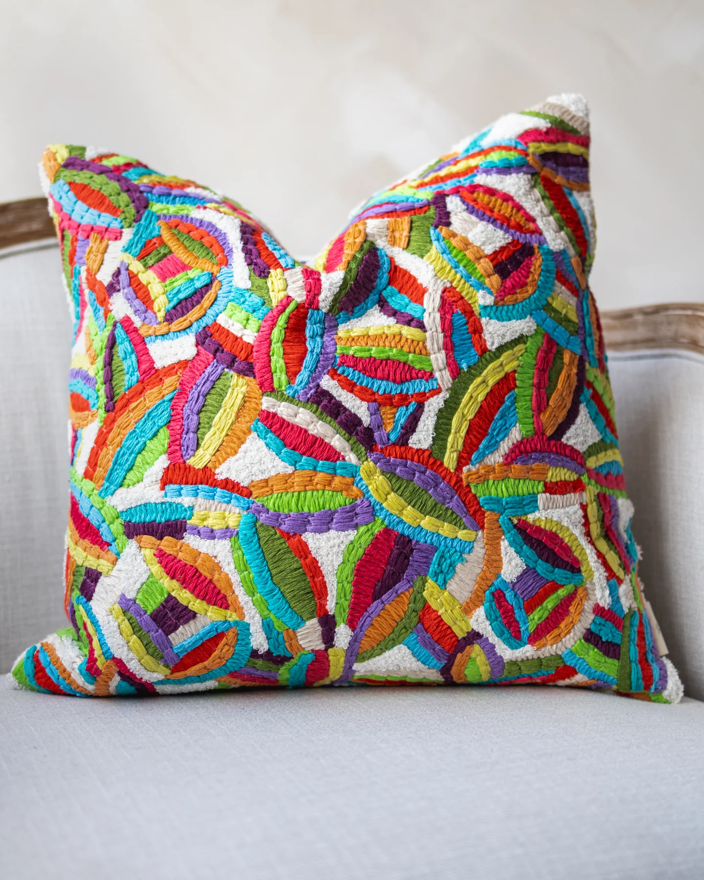 Falu Organic Cotton Abstract Throw Pillow