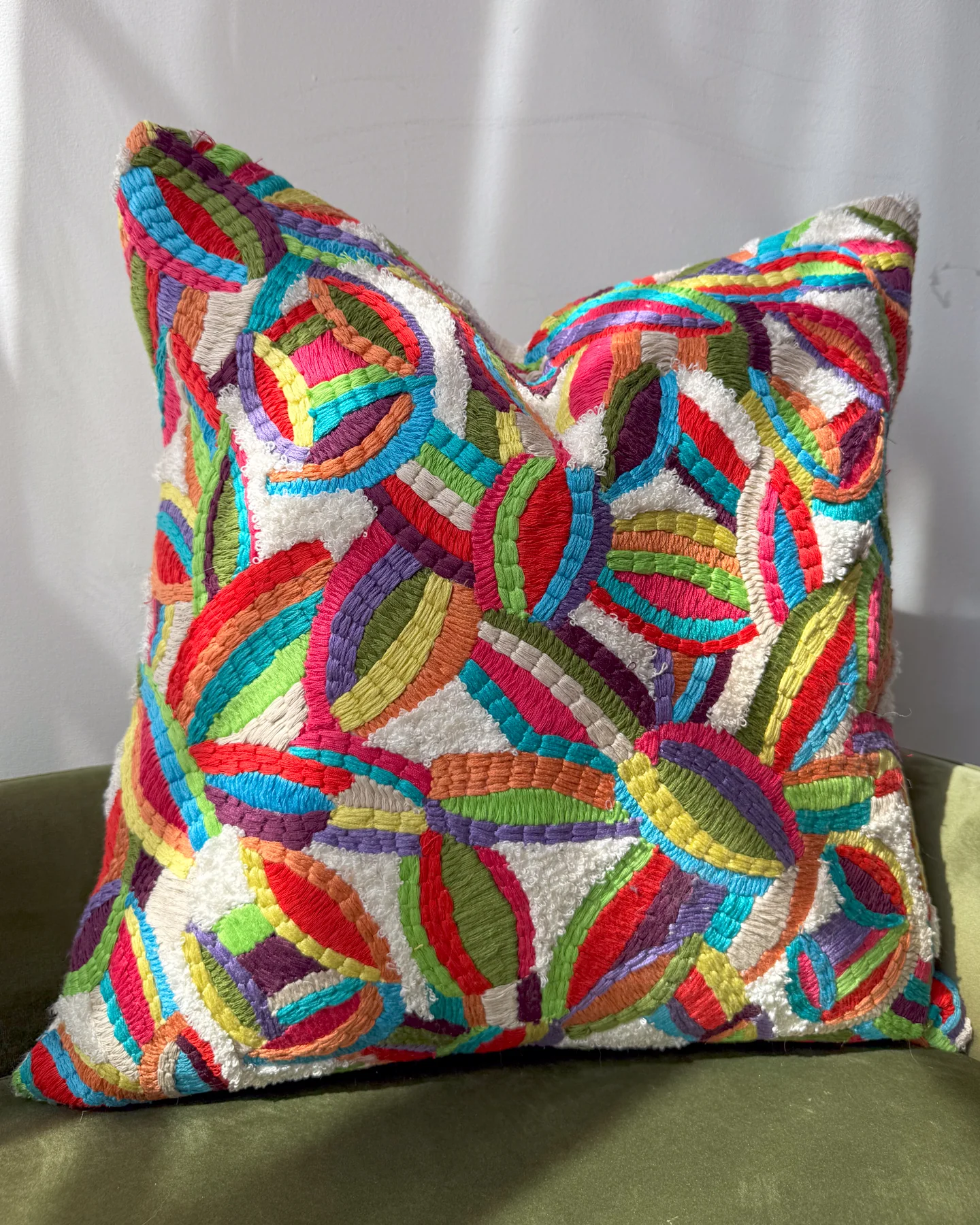 Falu Organic Cotton Abstract Throw Pillow - Image 4