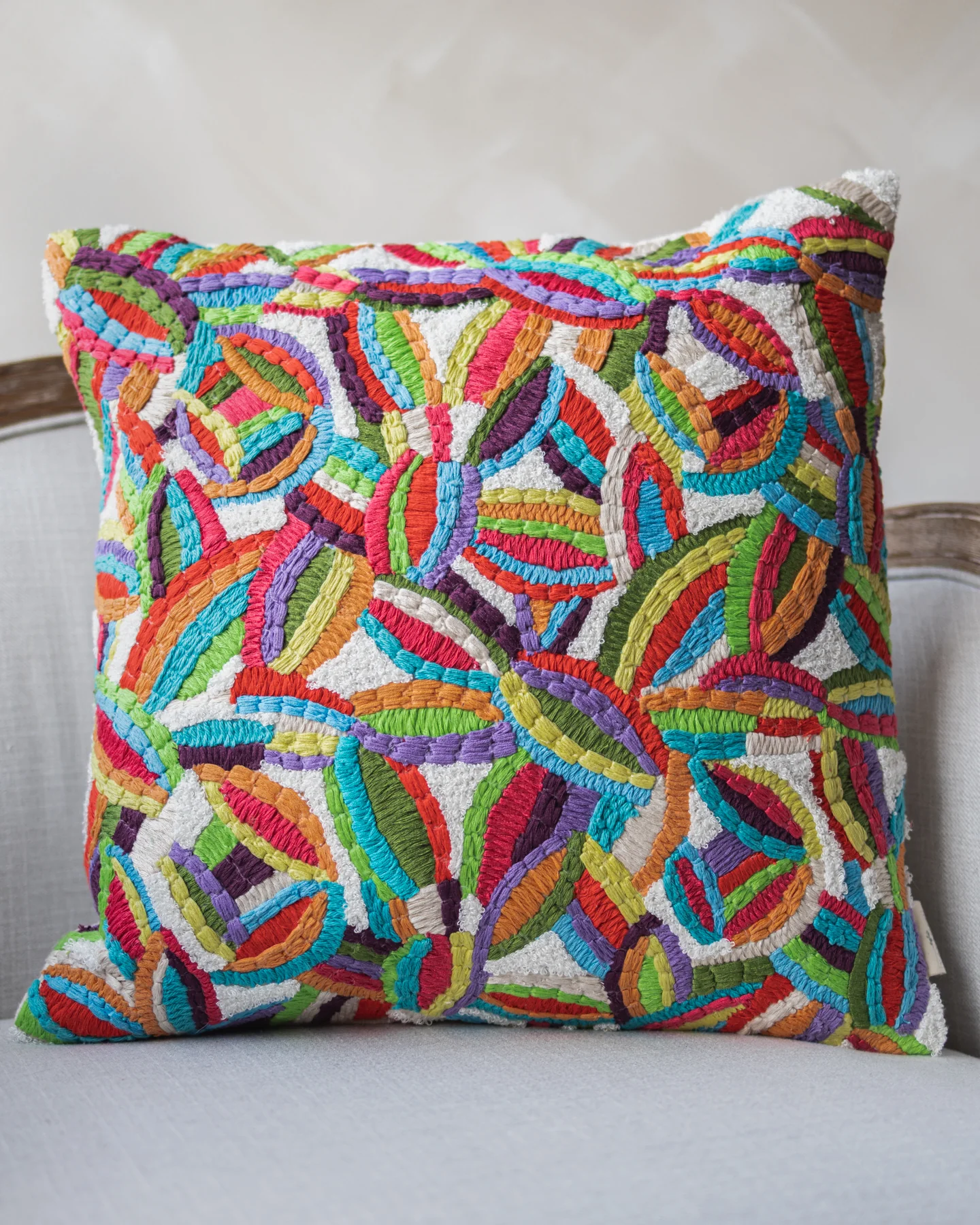 Falu Organic Cotton Abstract Throw Pillow - Image 6