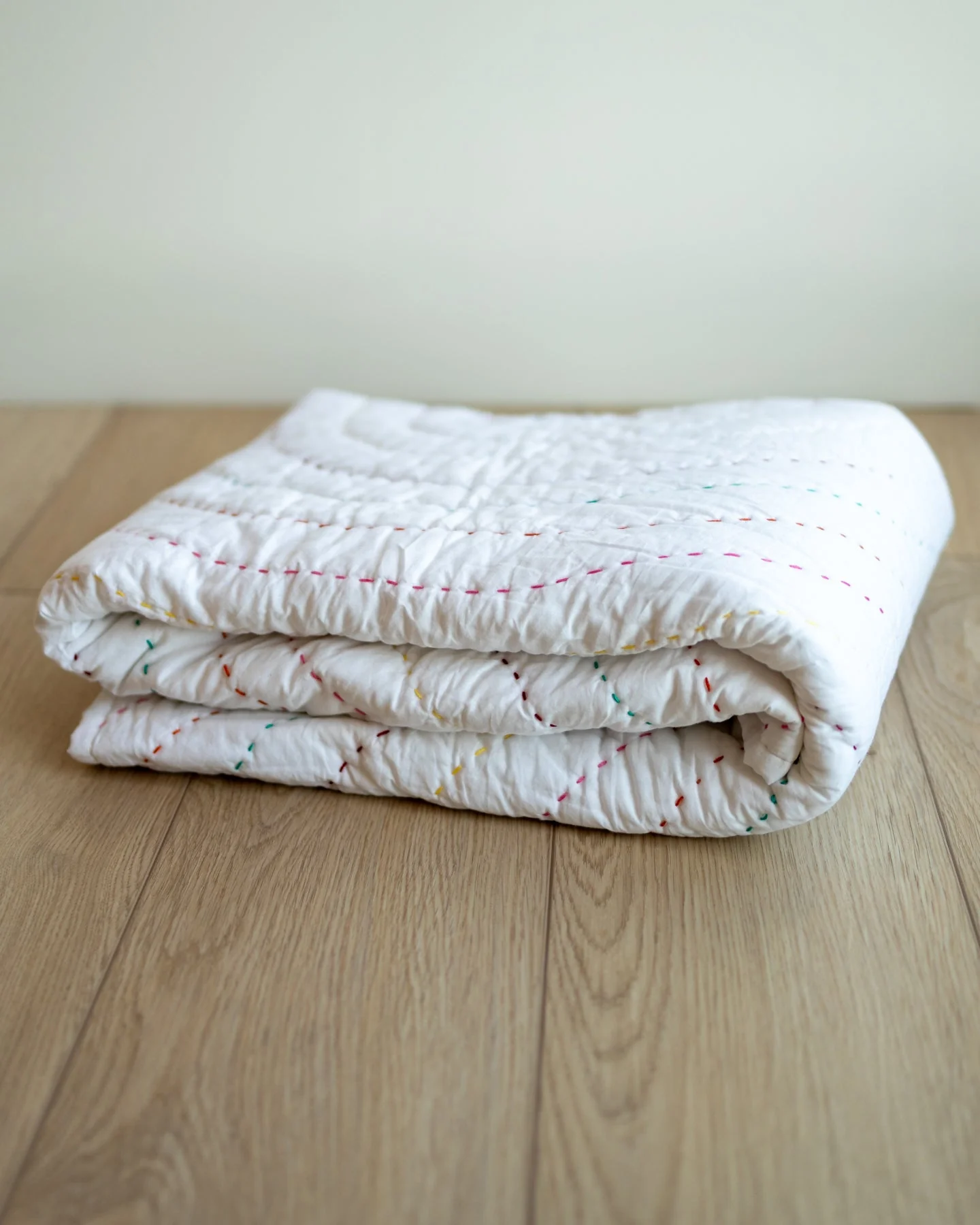 Frida Organic Cotton Rainbow Stitch Baby and Kids Quilt Blanket - Image 3