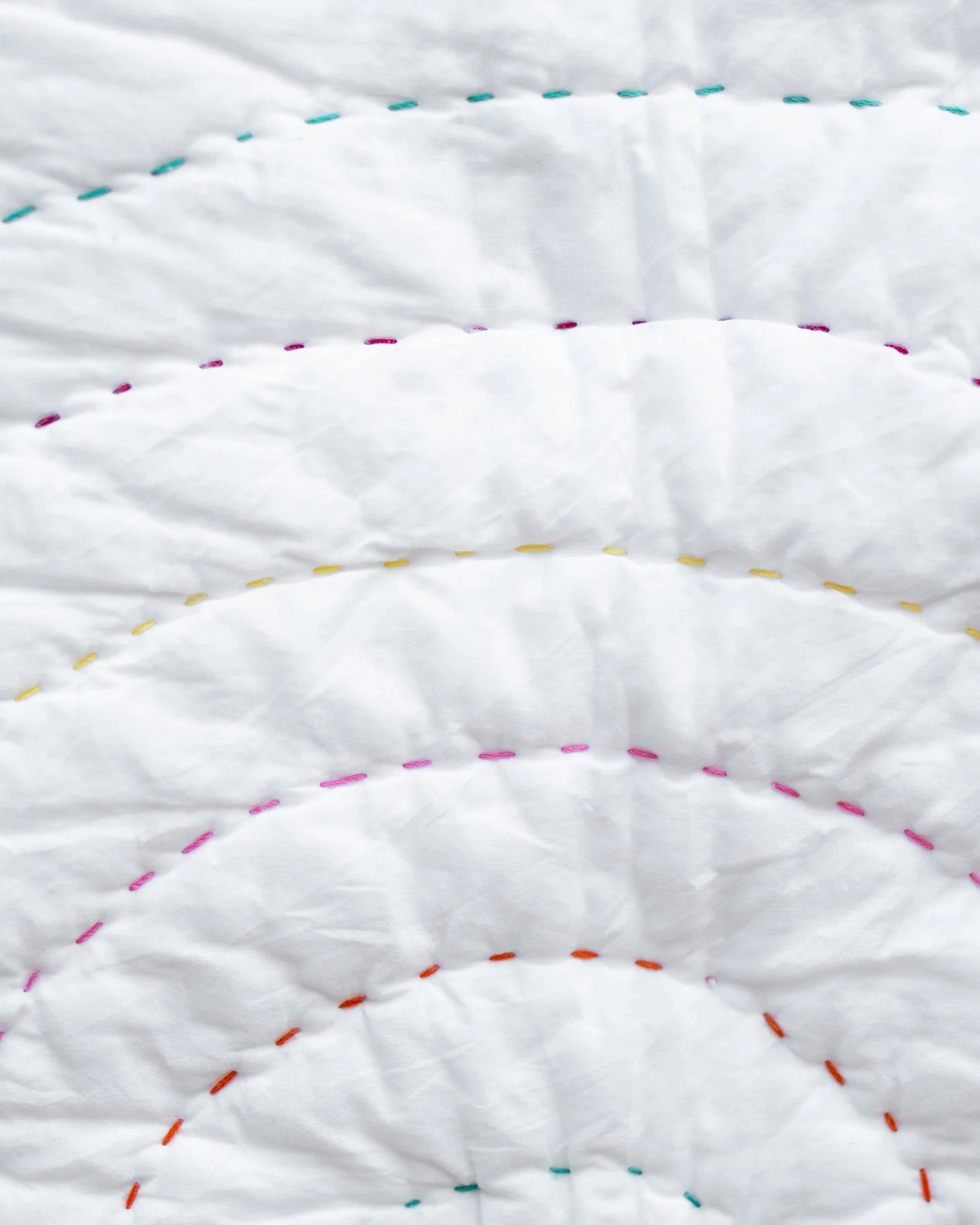 Frida Organic Cotton Rainbow Stitch Baby and Kids Quilt Blanket - Image 4