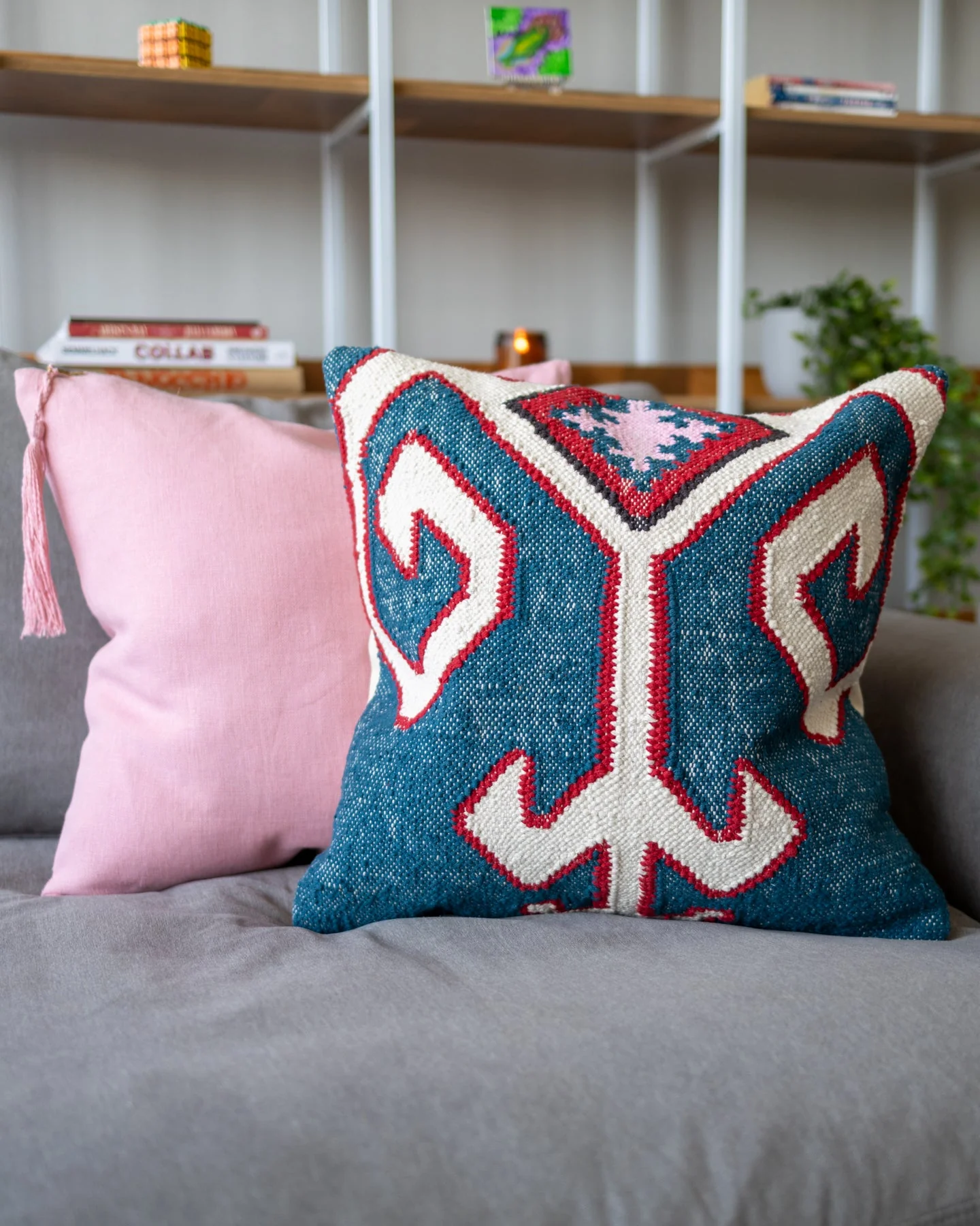 Guardian Organic Cotton Kilim Throw Pillow - Image 2
