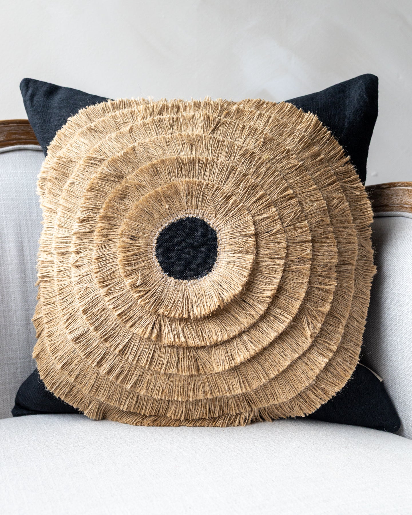 Hoola Organic Linen and Jute Throw Pillow - Image 3
