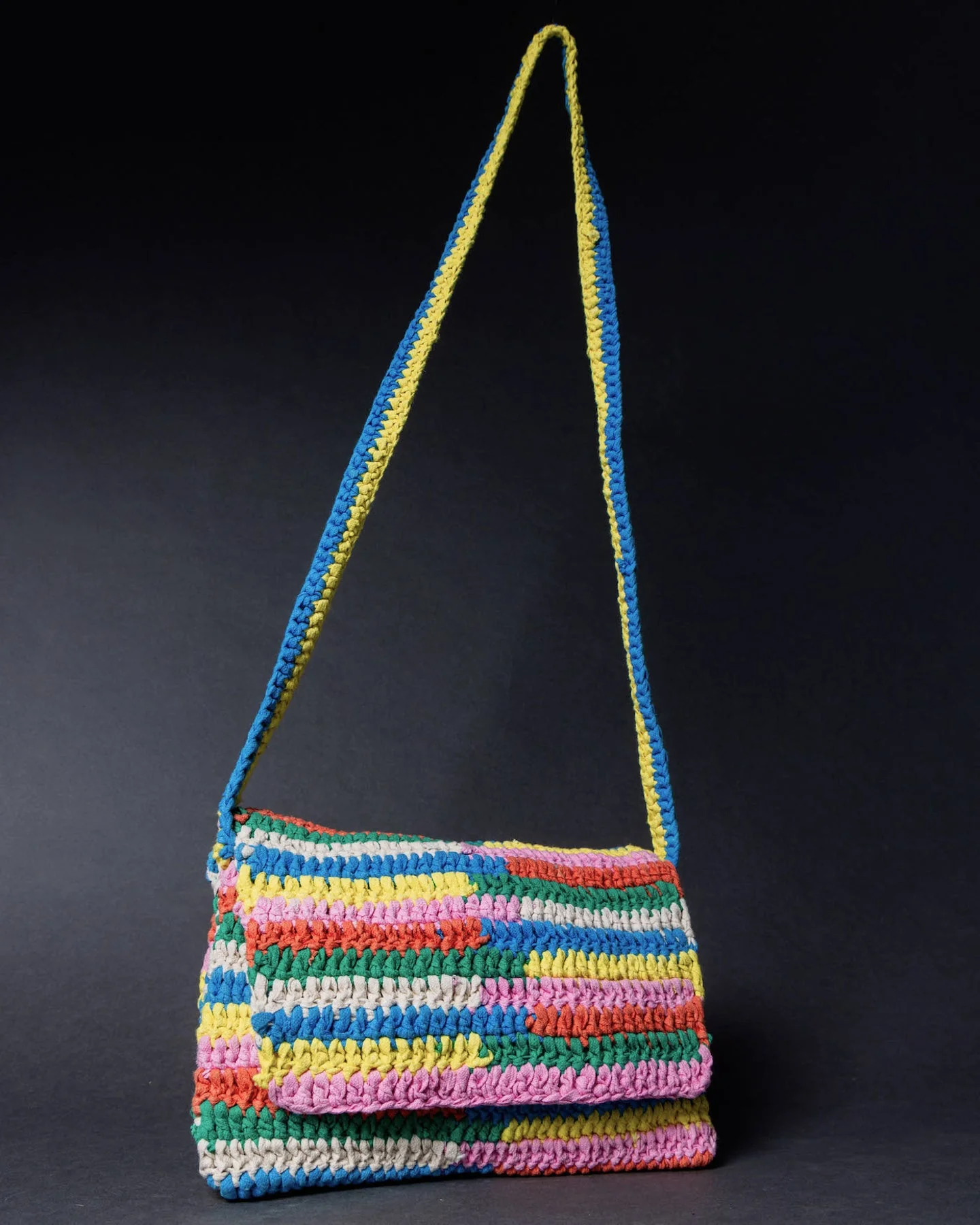 Jenny Abstract Crochet Shoulder Bag - Image 3