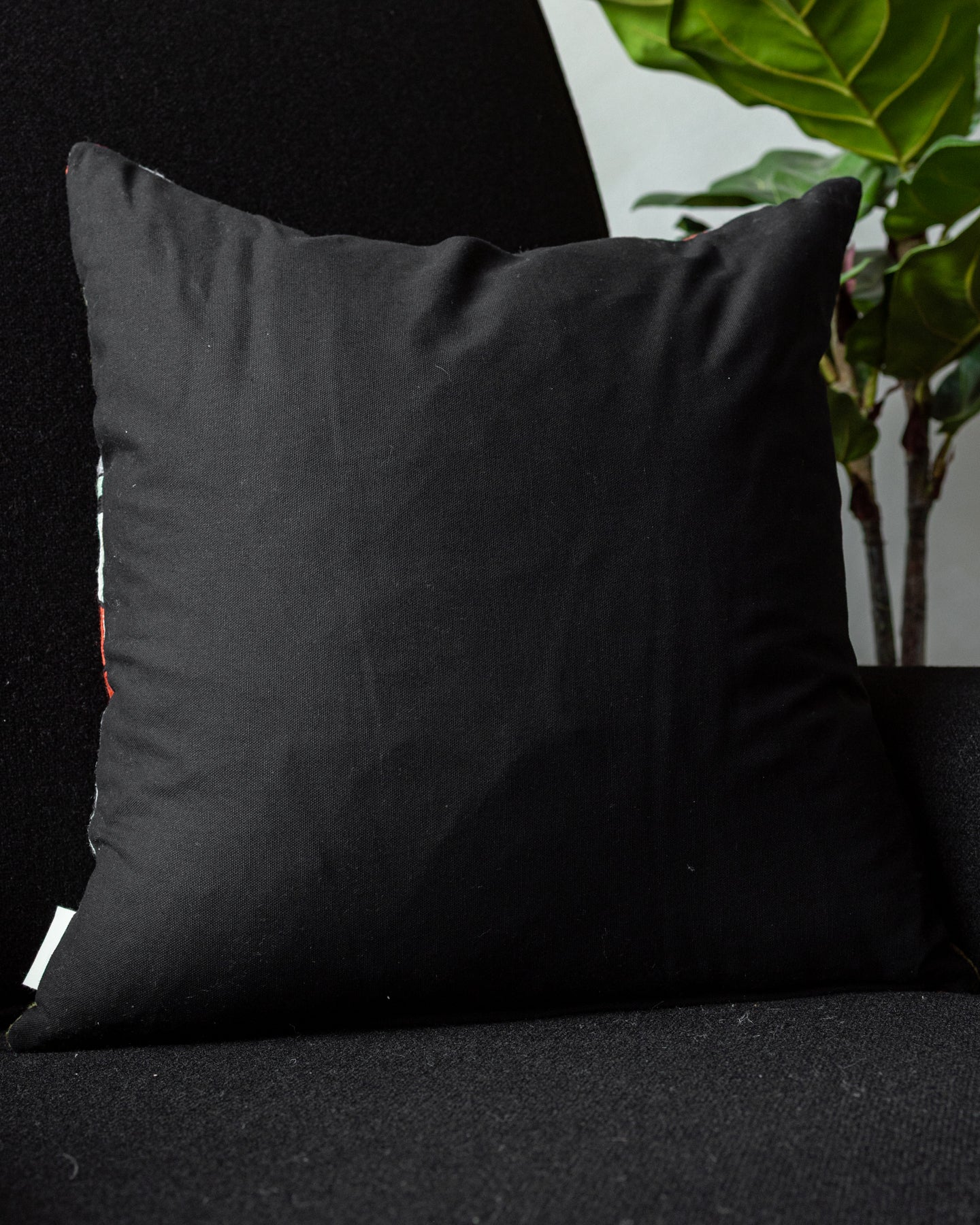 Jessa Embroidered Organic Cotton Abstract Throw Pillow - Image 4