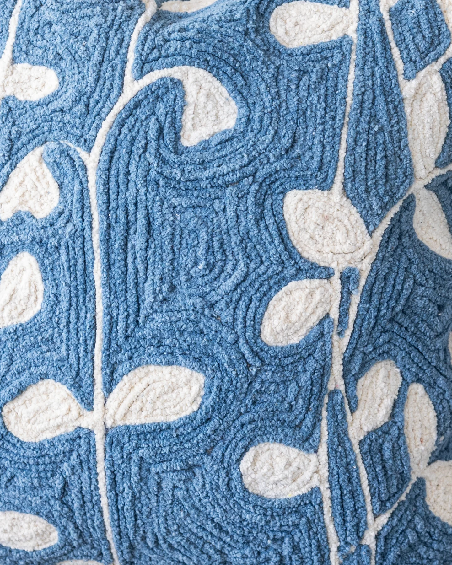 Joan Embroidered Organic Cotton Throw Pillow - Image 2