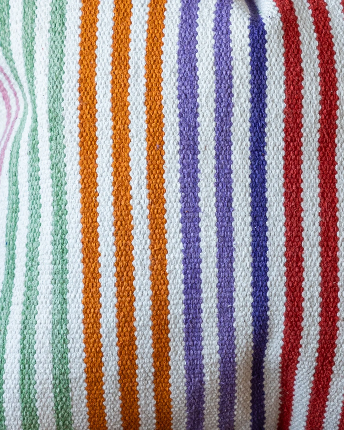 Madden Organic Cotton Striped Throw Pillow - Image 4