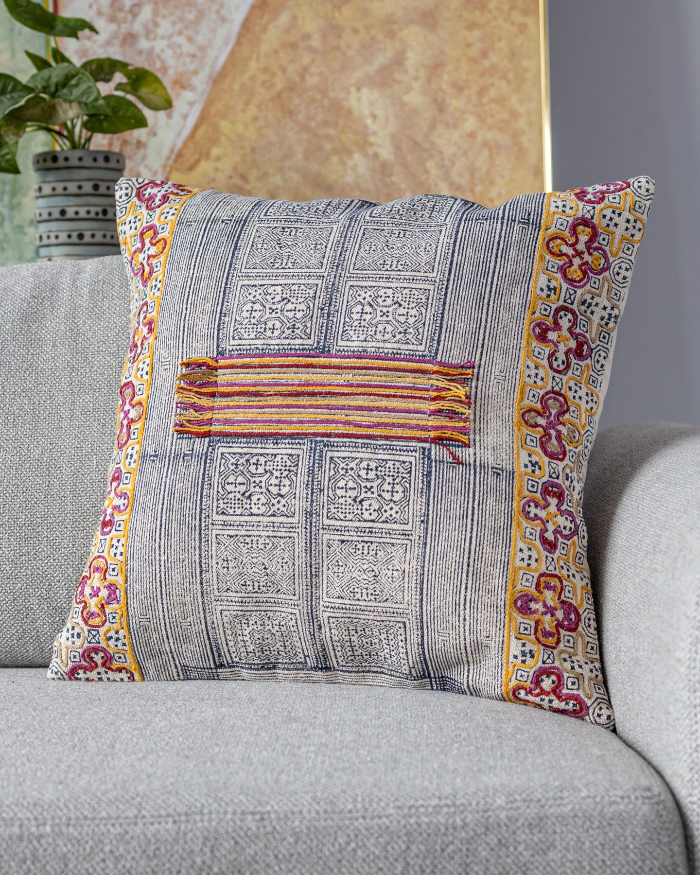 Mezya Organic Cotton Throw Pillow - Image 3