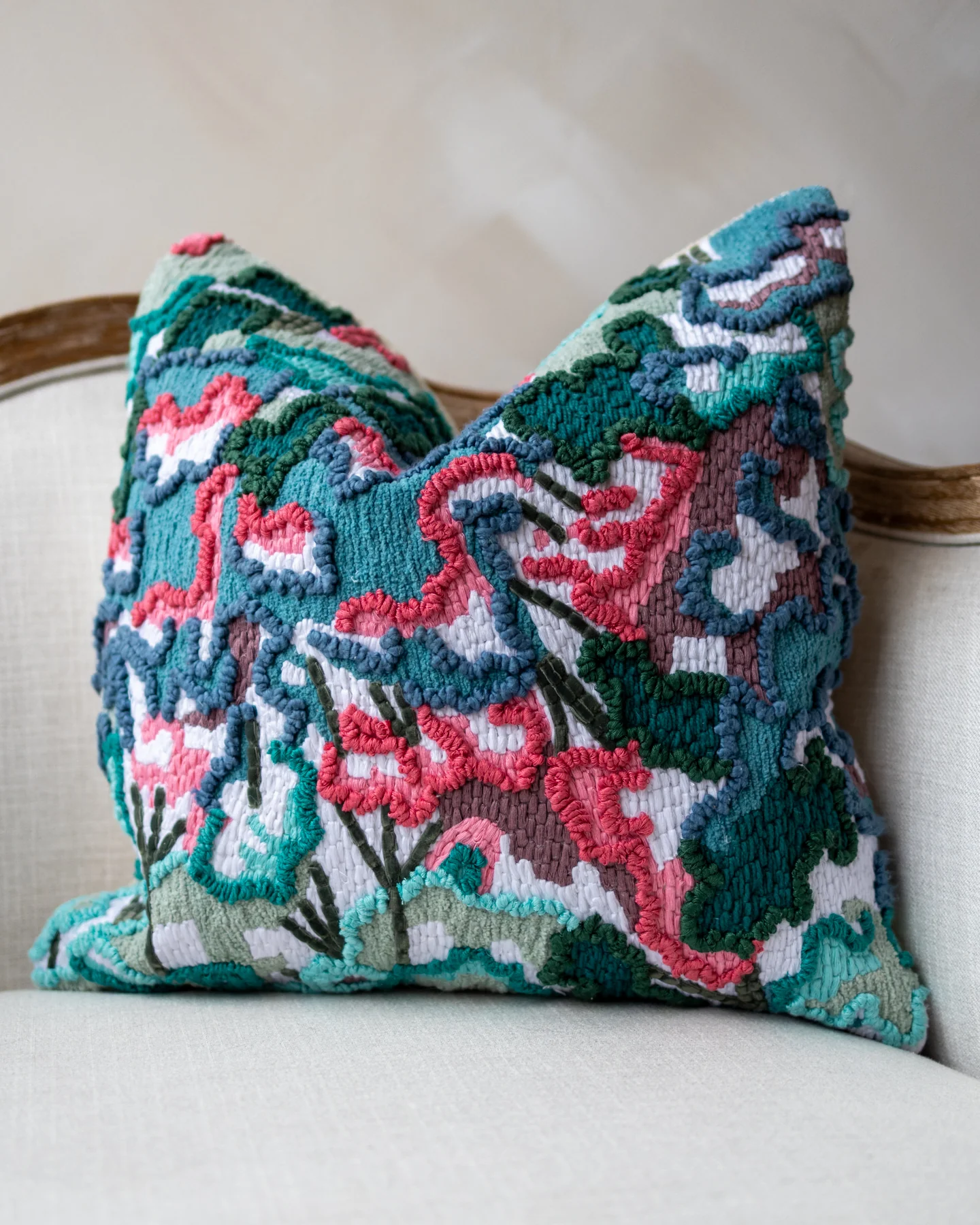 Miller Organic Cotton Abstract Throw Pillow