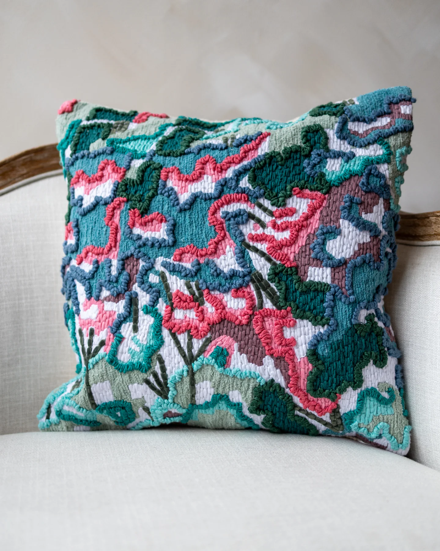 Miller Organic Cotton Abstract Throw Pillow - Image 4