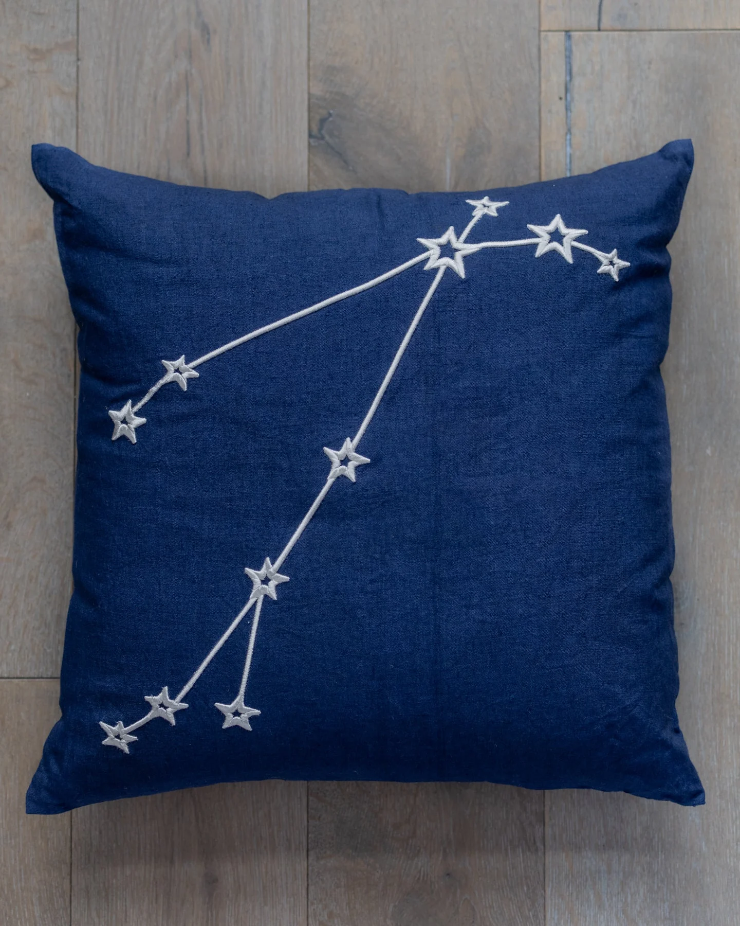Zodiac Sign Astrology Organic Linen Throw Pillow - Image 12
