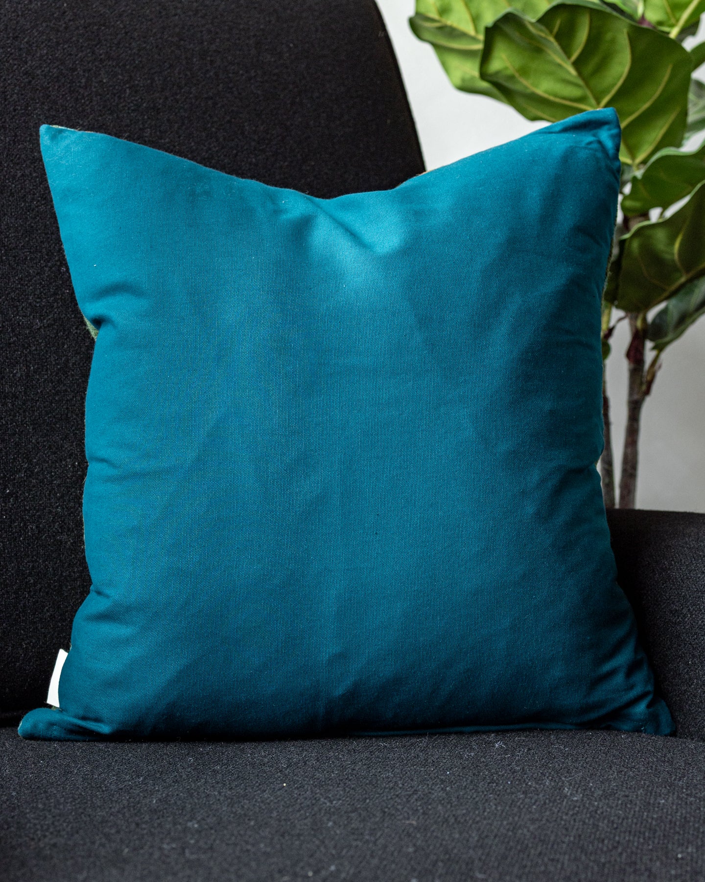 Nathan Embroidered Organic Cotton Abstract Throw Pillow - Image 4