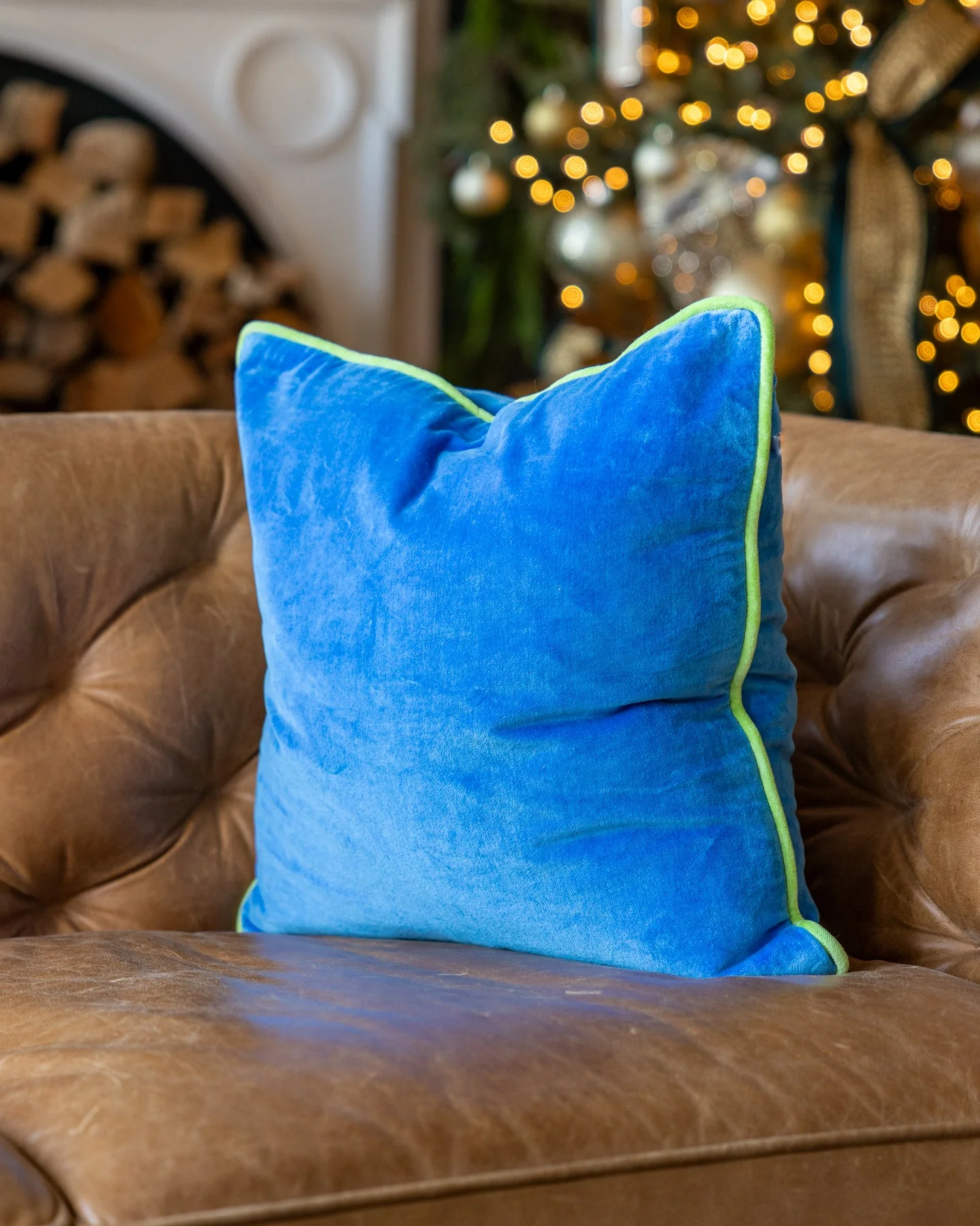 Olivia Organic Cotton Velvet Throw Pillow - Image 5