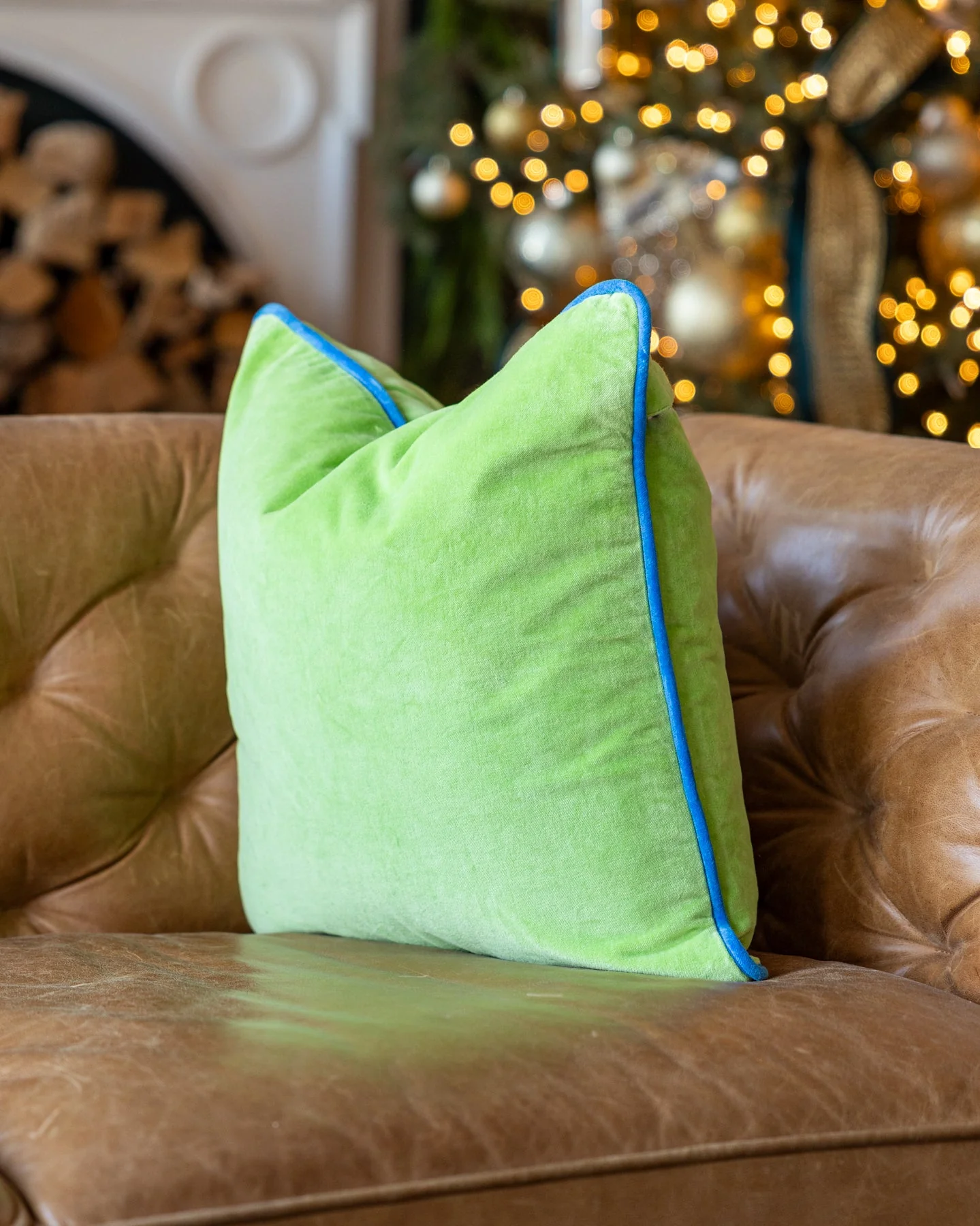 Olivia Organic Cotton Velvet Throw Pillow - Image 6