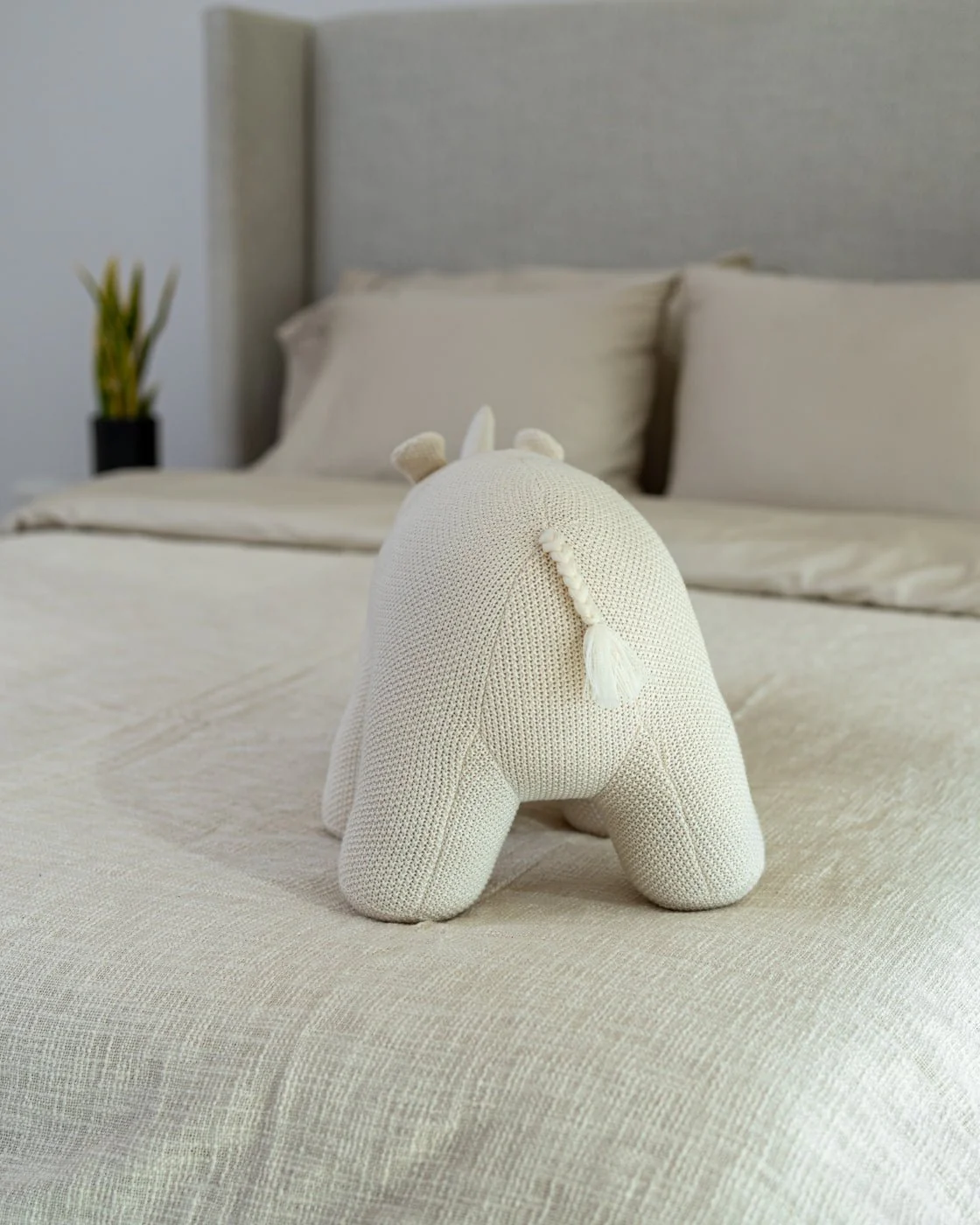 Organic Cotton Knit Rhino Pillow $120 Today Only - Image 5