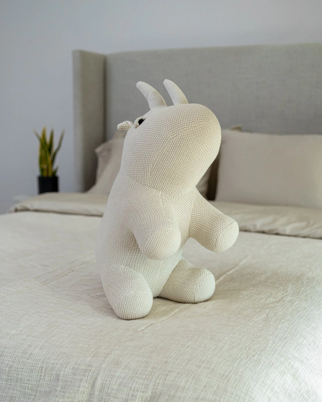 Organic Cotton Knit Rhino Pillow $120 Today Only - Image 6