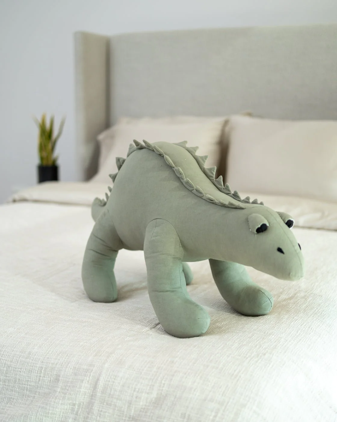 Organic Cotton Stegosaurus Dinosaur Pillow - Image 3