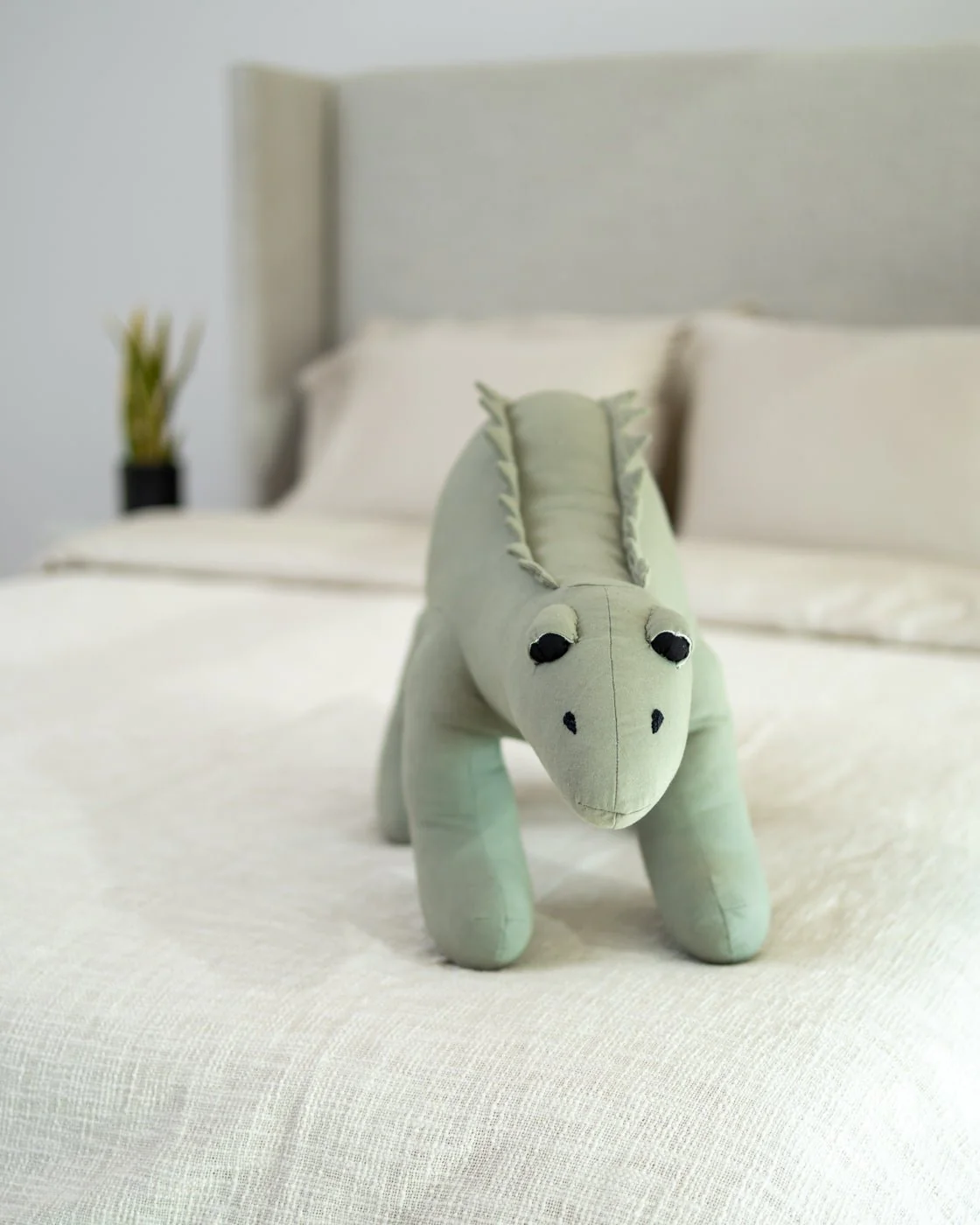 Organic Cotton Stegosaurus Dinosaur Pillow - Image 5